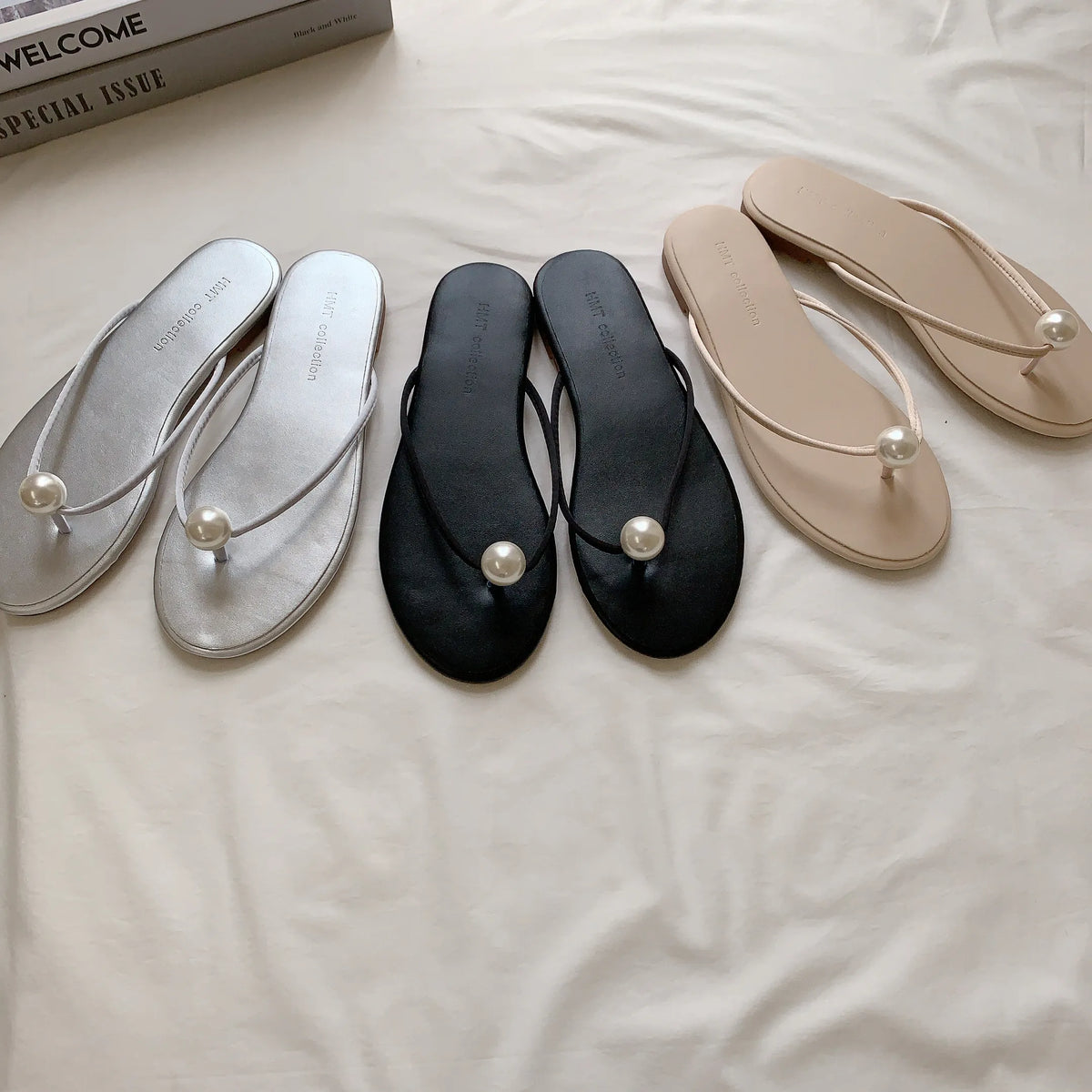 HELLO MILK TEE- 83324 珍珠拖鞋