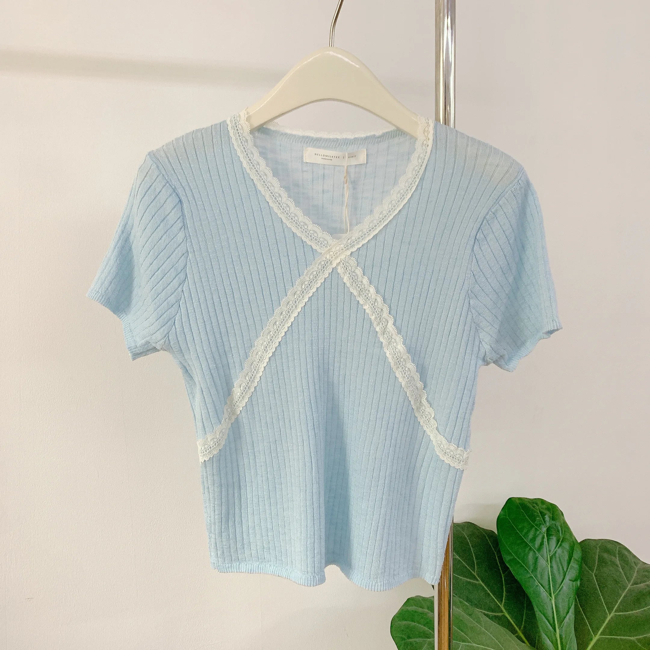 HELLO MILK TEE- 85095 百搭韓系衫