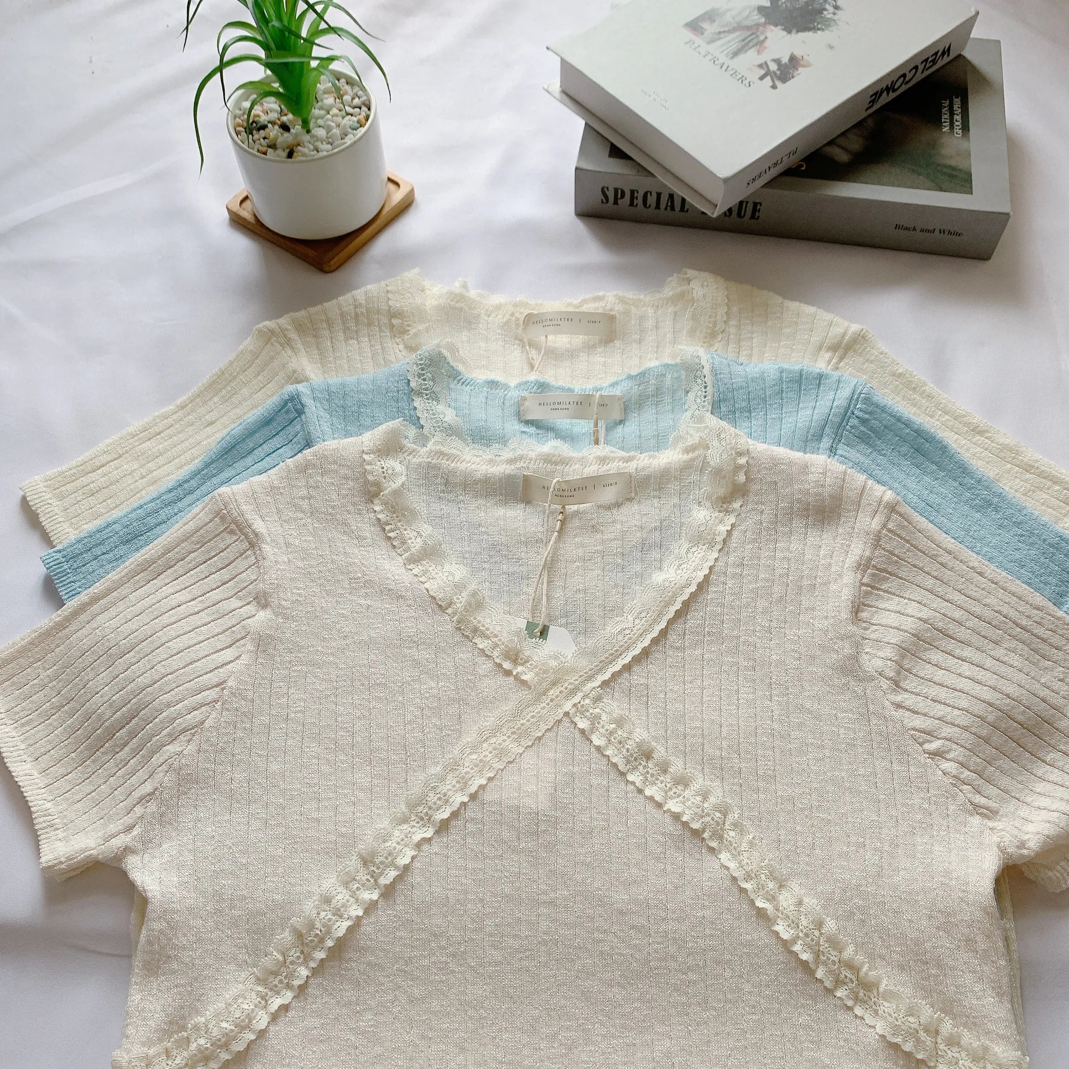 HELLO MILK TEE- 85095 百搭韓系衫