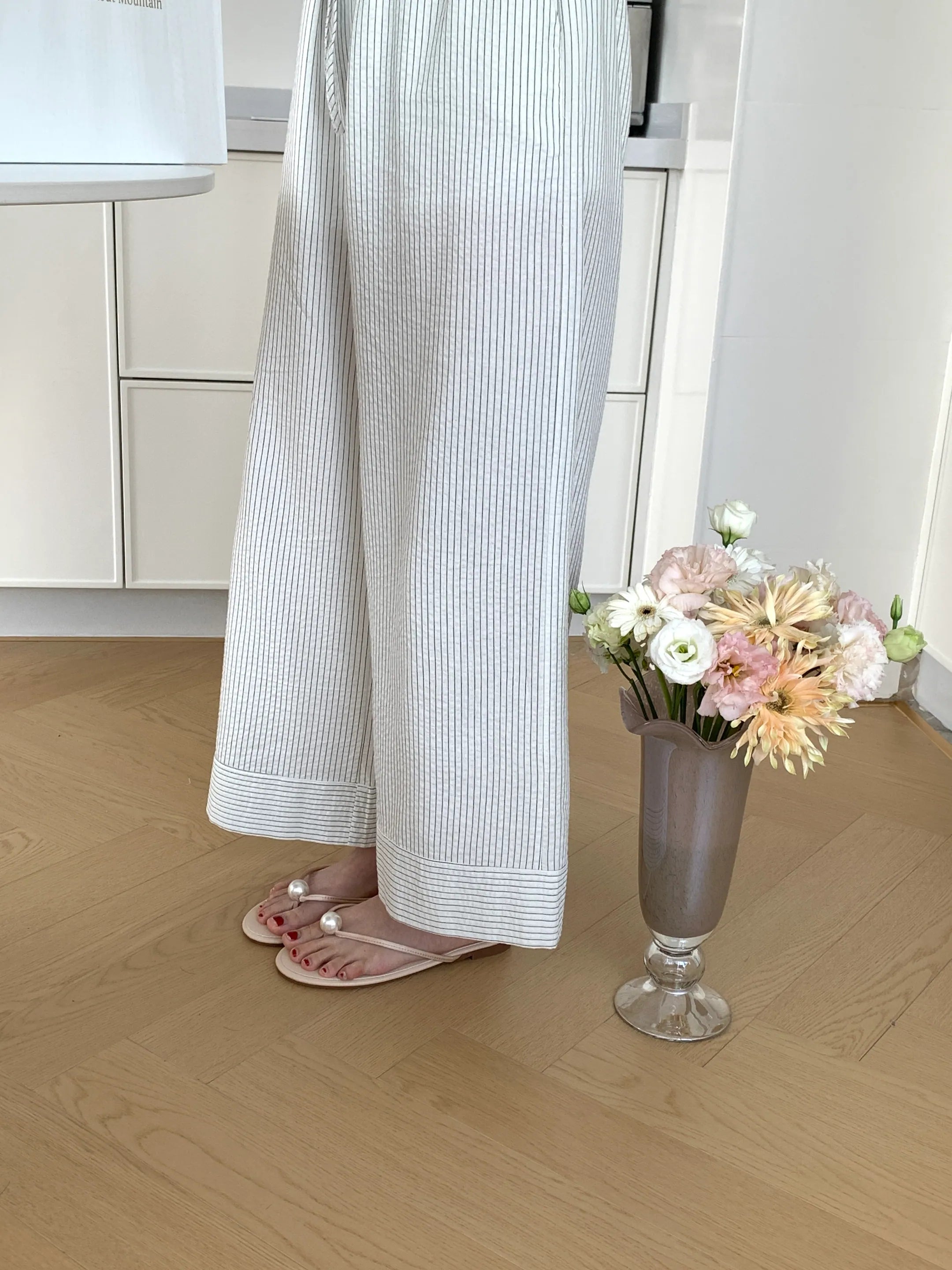 HELLO MILK TEE- 83324 珍珠拖鞋