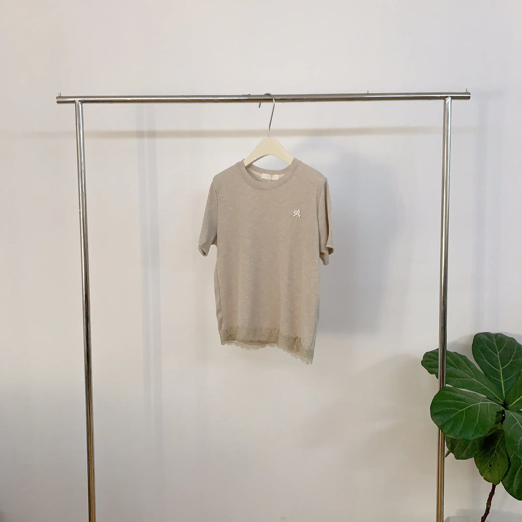HELLO MILK TEE- 84506 蕾絲小衫