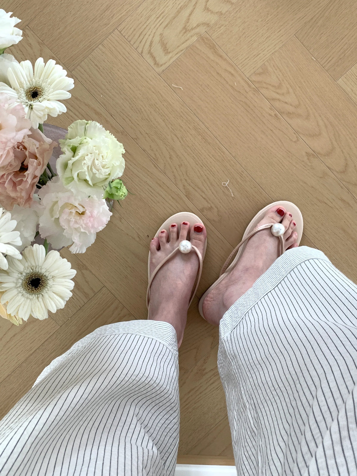 HELLO MILK TEE- 83324 珍珠拖鞋