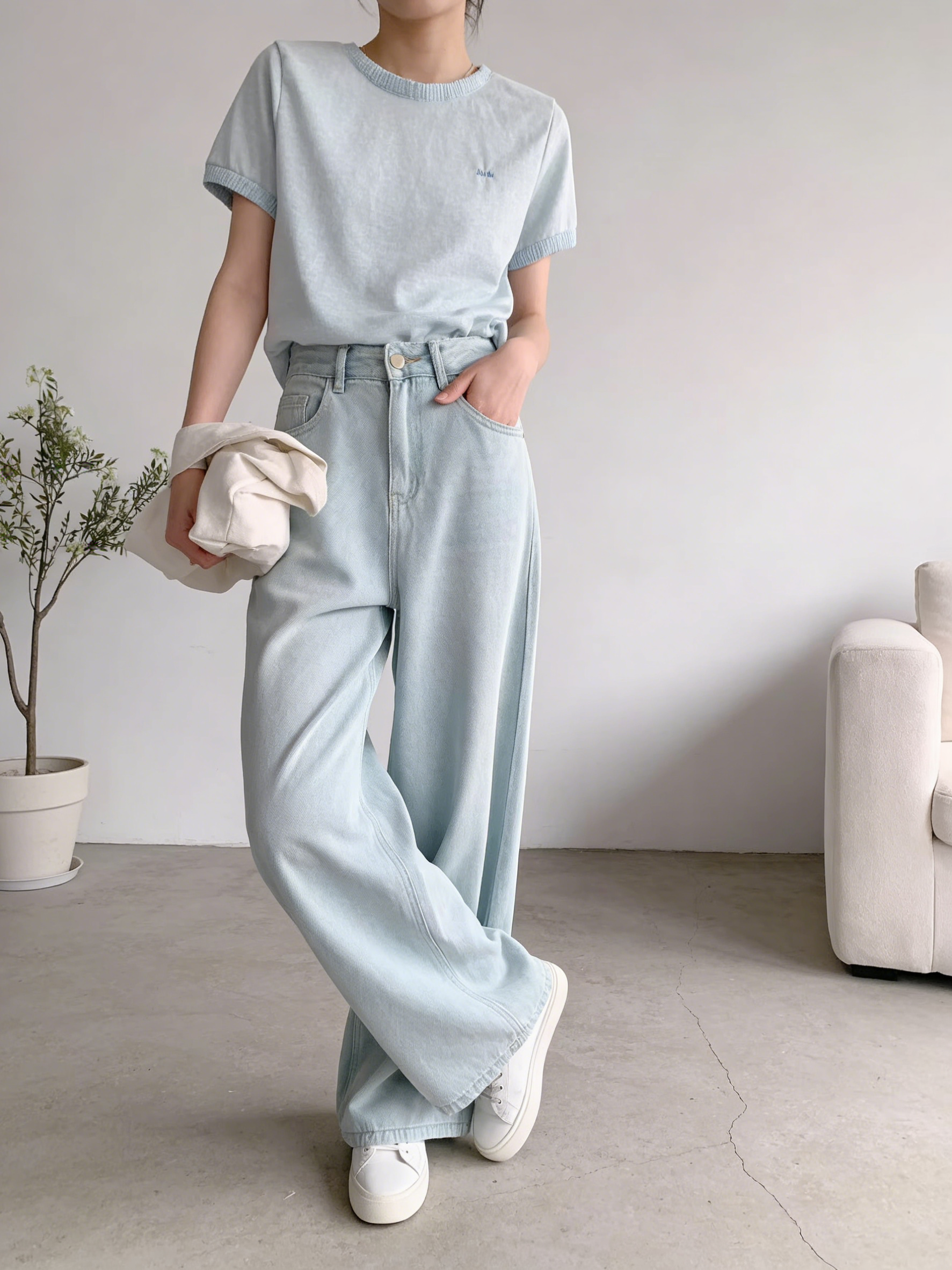 HELLO MILK TEE- 86288 簡約短袖