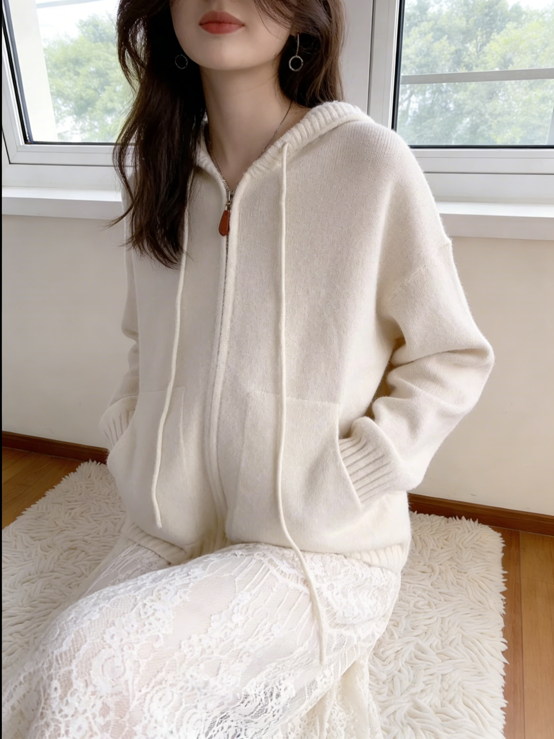 HELLO MILK TEE- 85761 拉鏈上衣