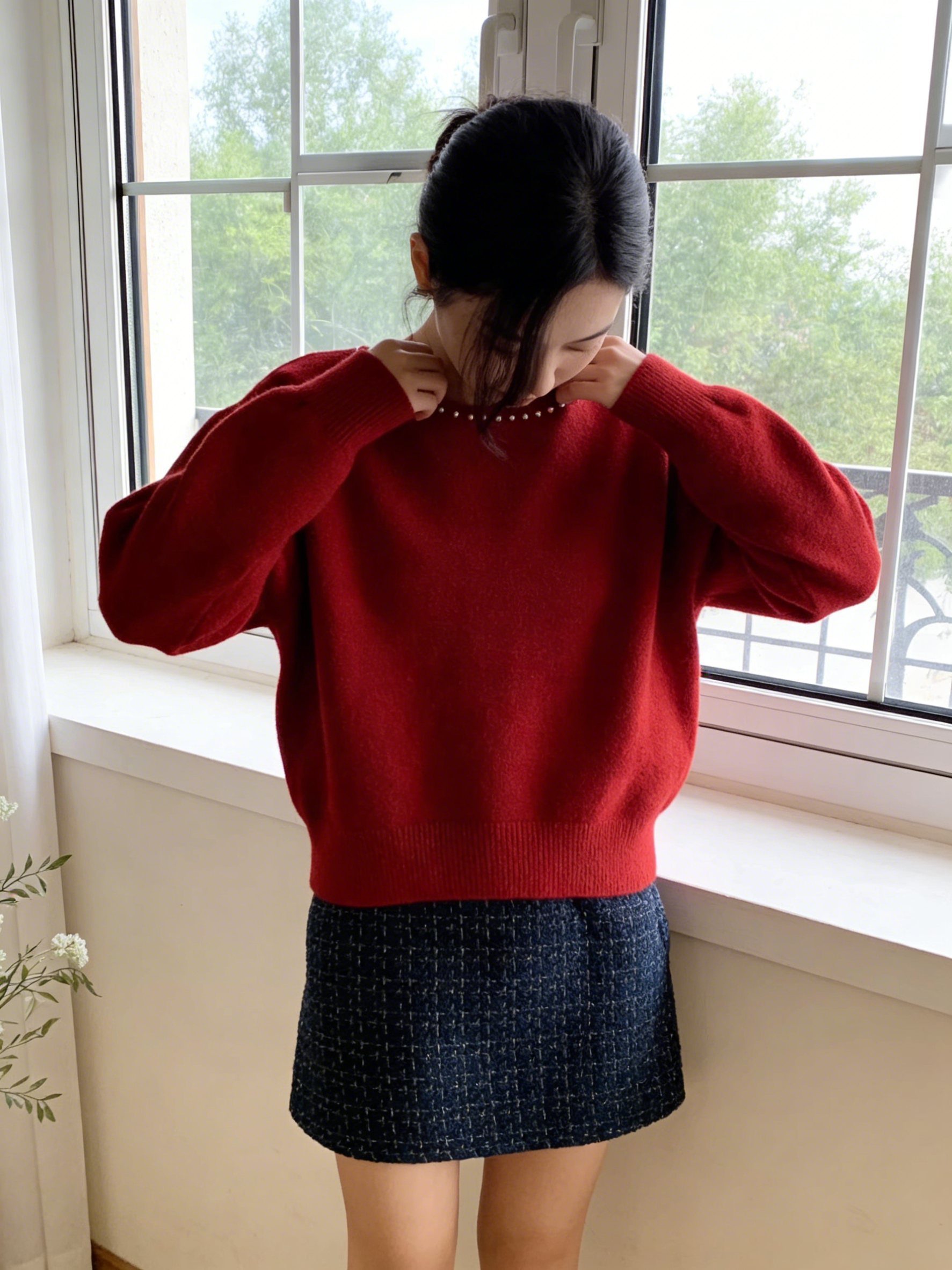 HELLO MILK TEE- 85760 釘珠針織衫