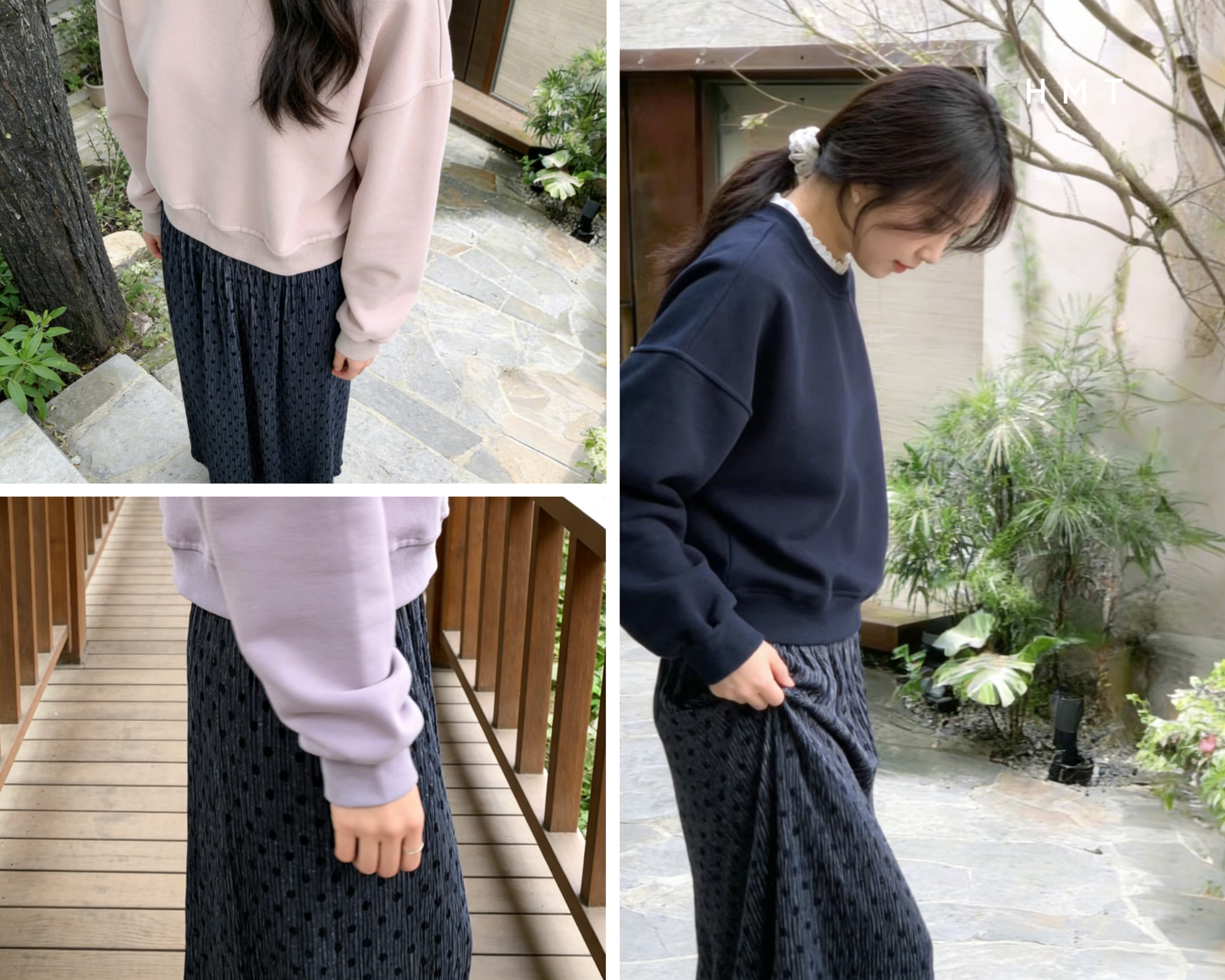 HELLO MILK TEE- 85905 波點半裙