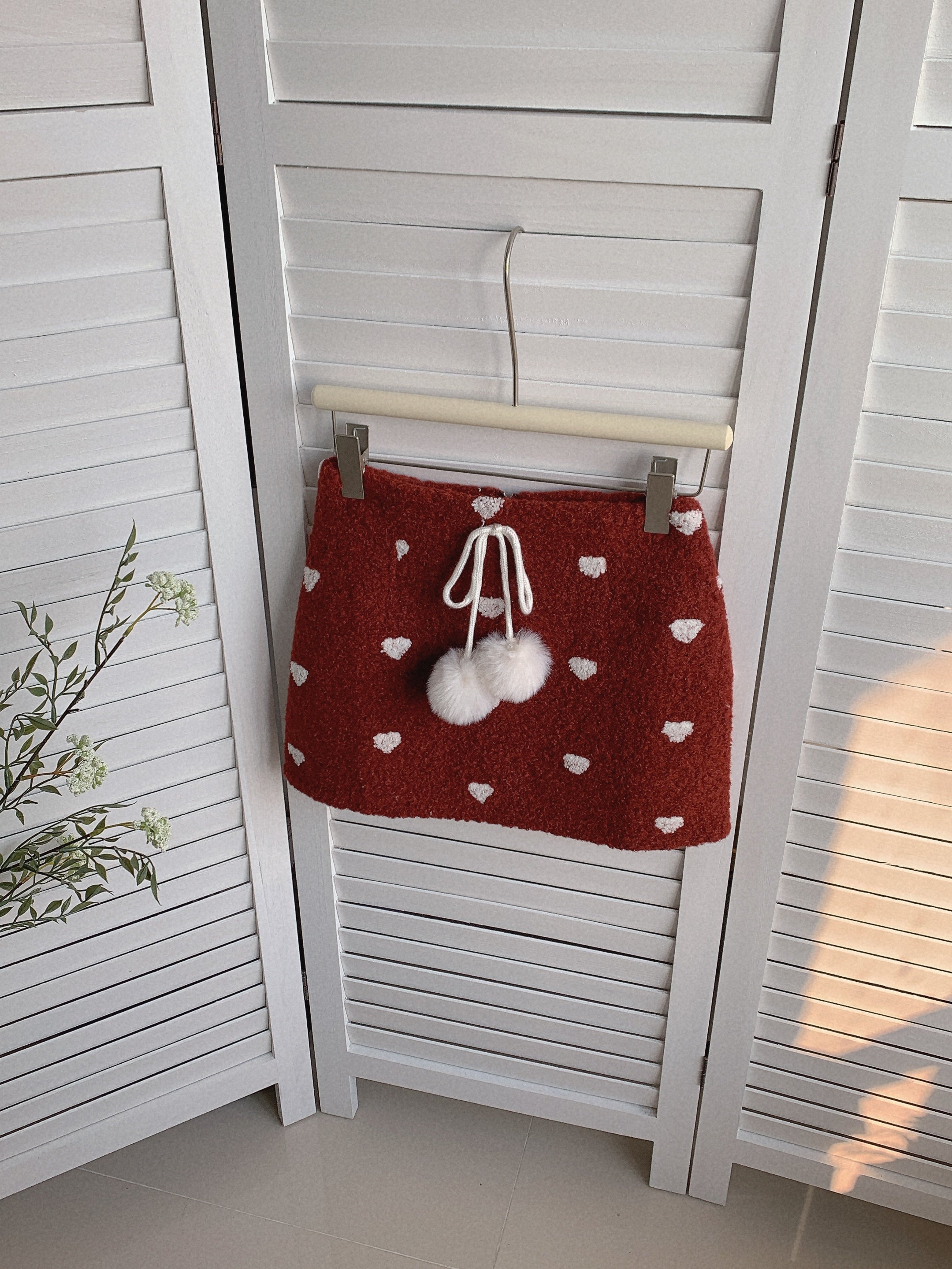 HELLO MILK TEE-85859 愛心短裙