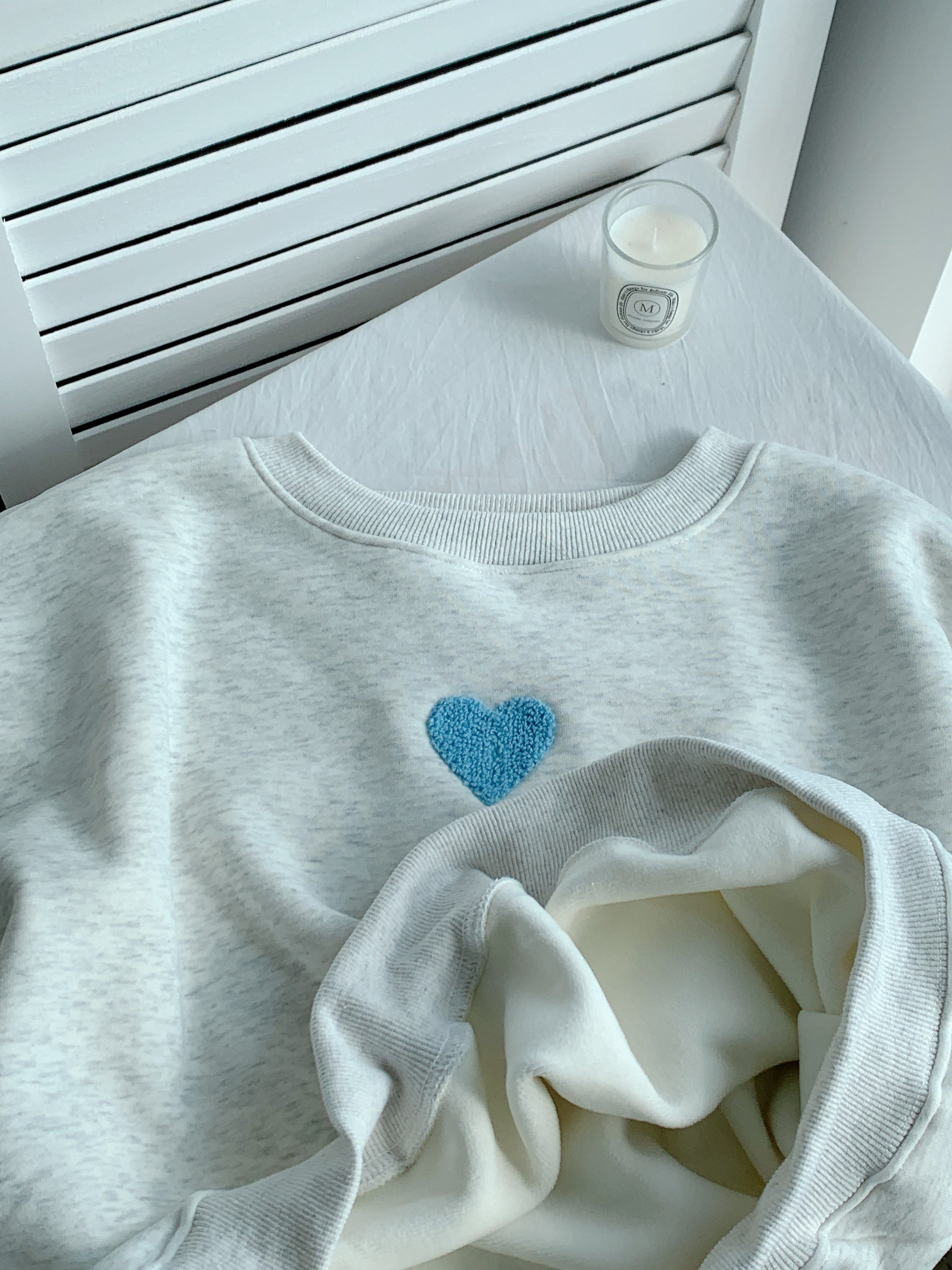 HELLO MILK TEE- 85883 愛心加絨衛衣