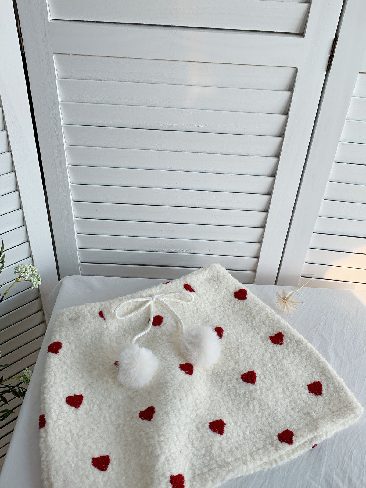 HELLO MILK TEE-85859 愛心短裙