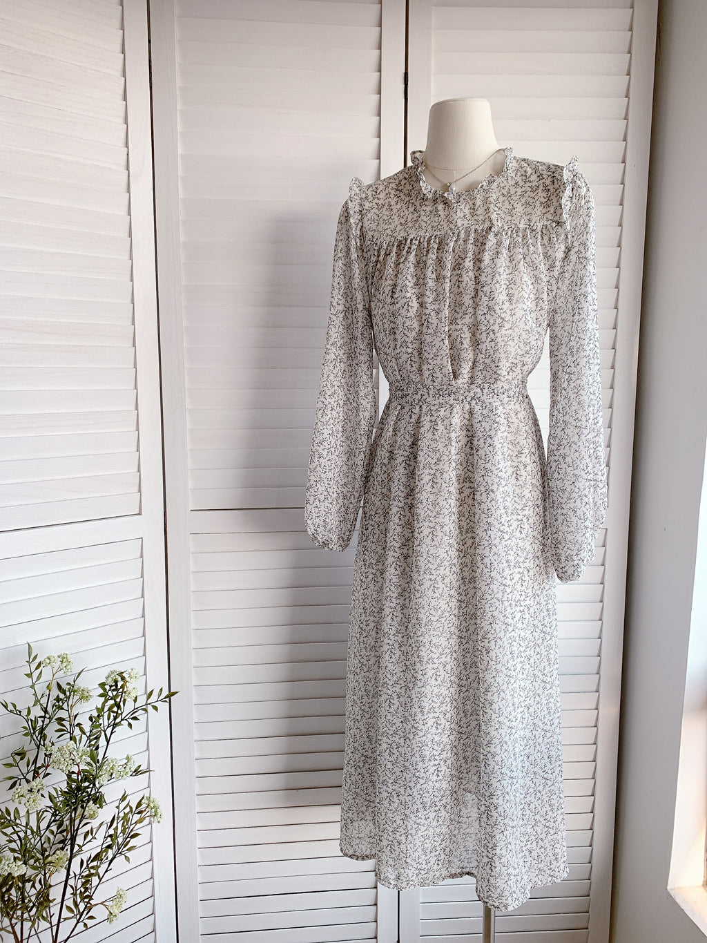 HELLO MILK TEE- 85572 法式碎花裙