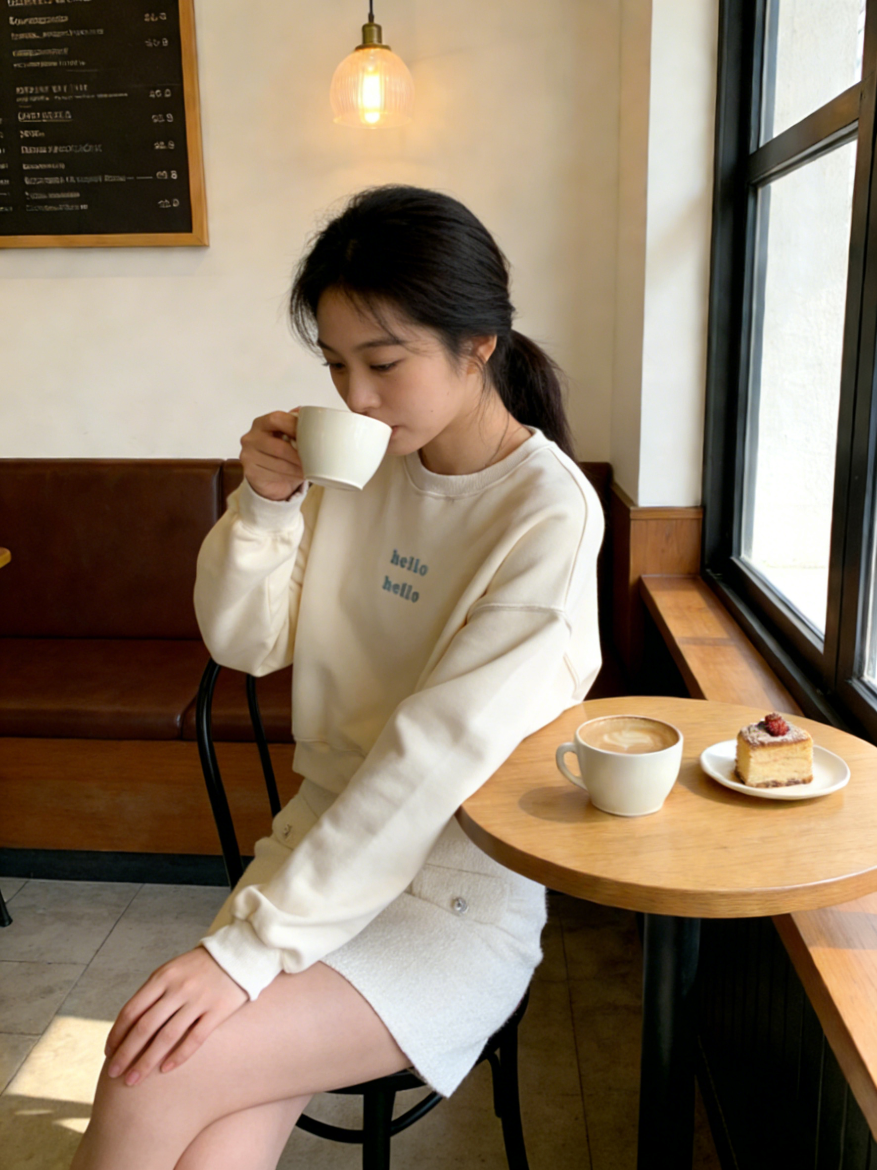 HELLO MILK TEE- 85881 套頭衛衣