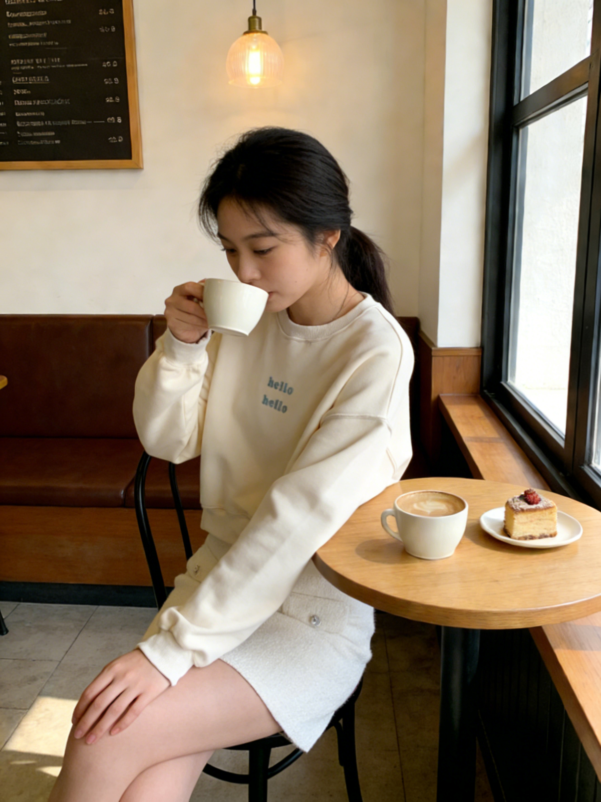 HELLO MILK TEE- 85881 套頭衛衣