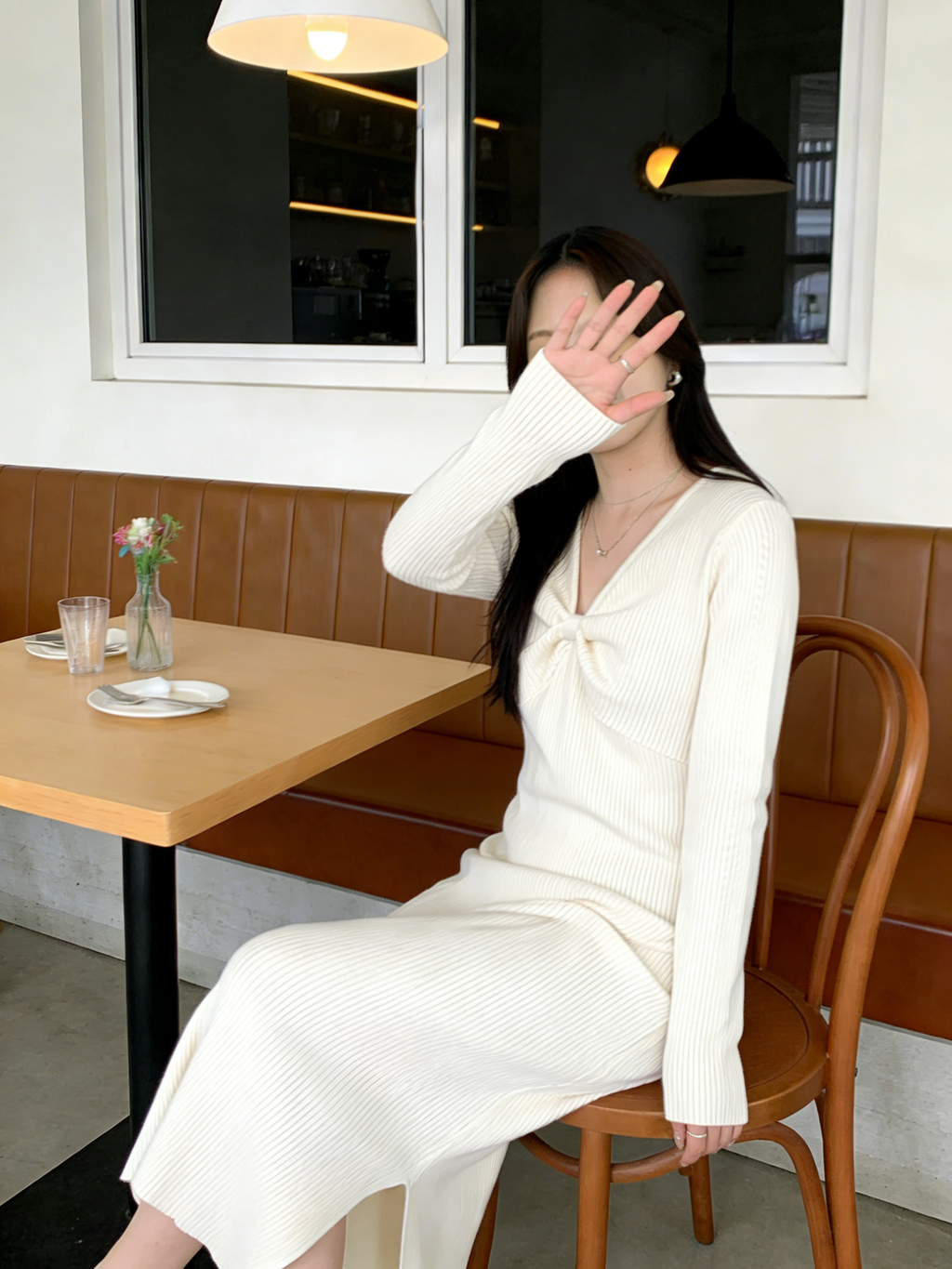 HELLO MILK TEE- 85780 針織連衣裙