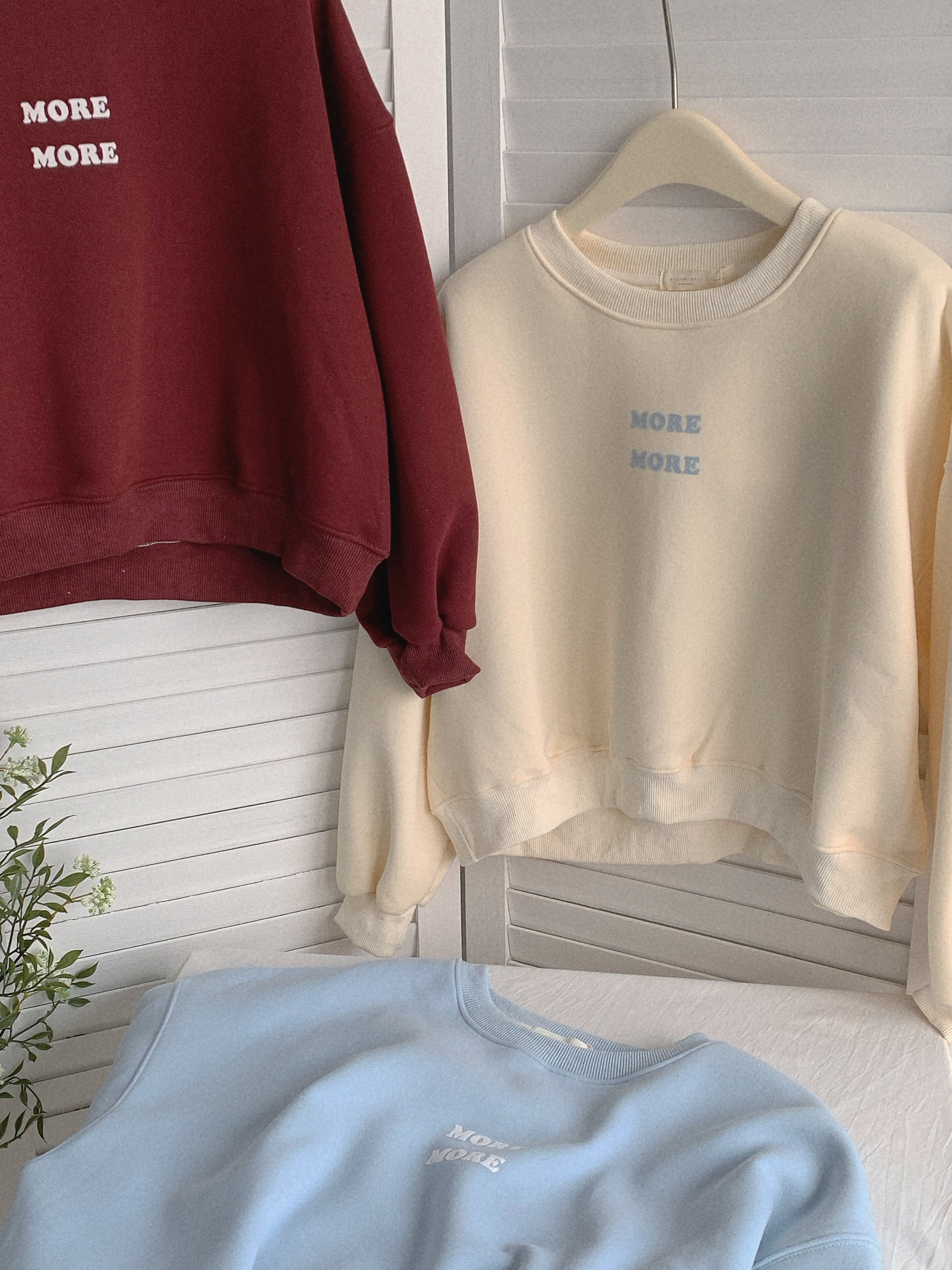 HELLO MILK TEE- 85884 圓領衛衣