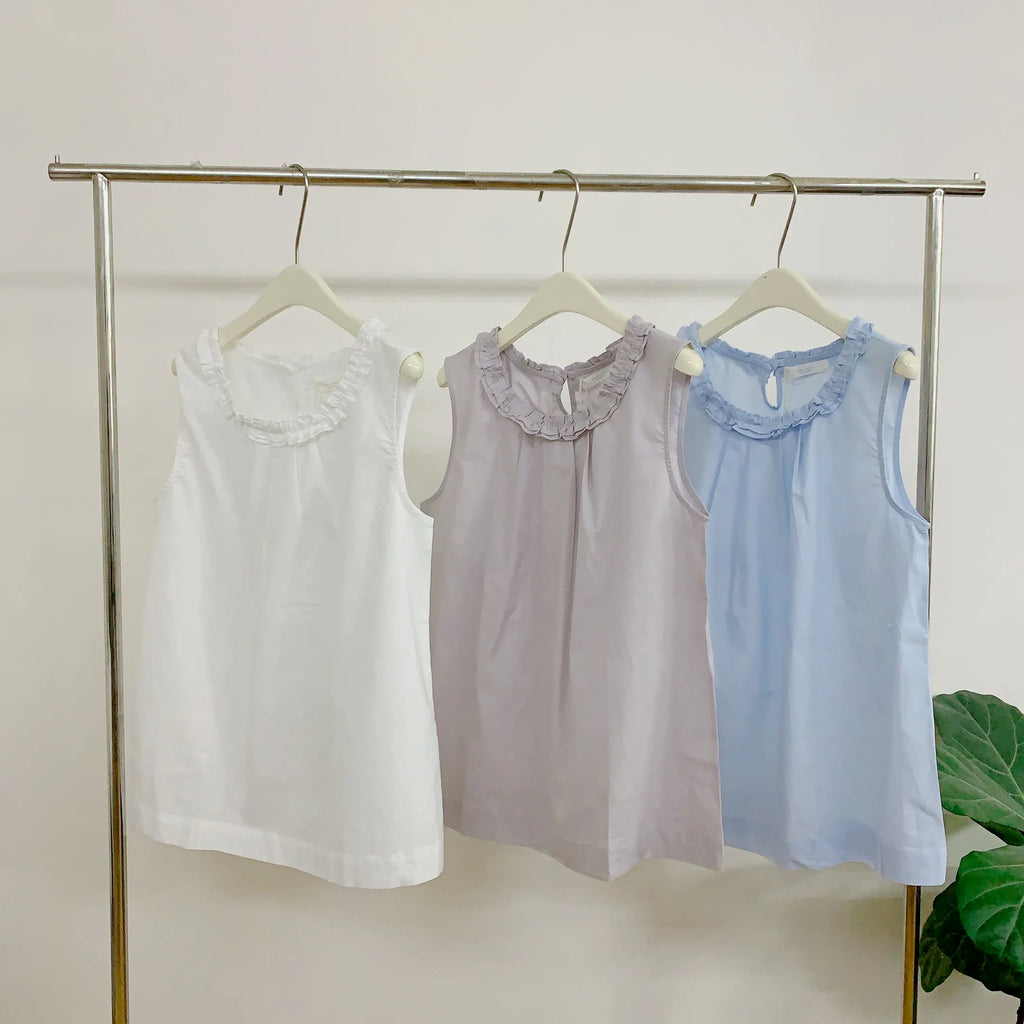 HELLO MILK TEE- 84811 花邊領上衣