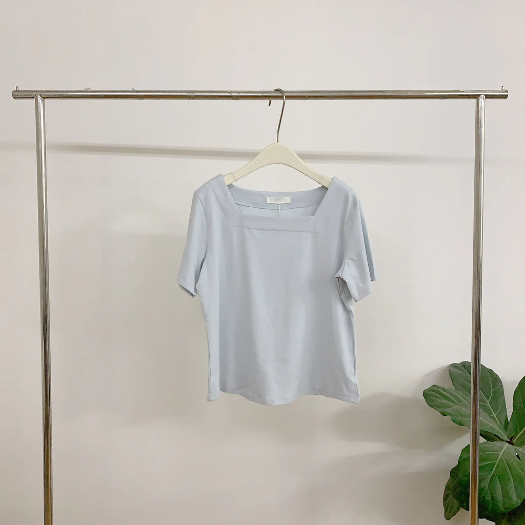 HELLO MILK TEE- 84815 方領短袖