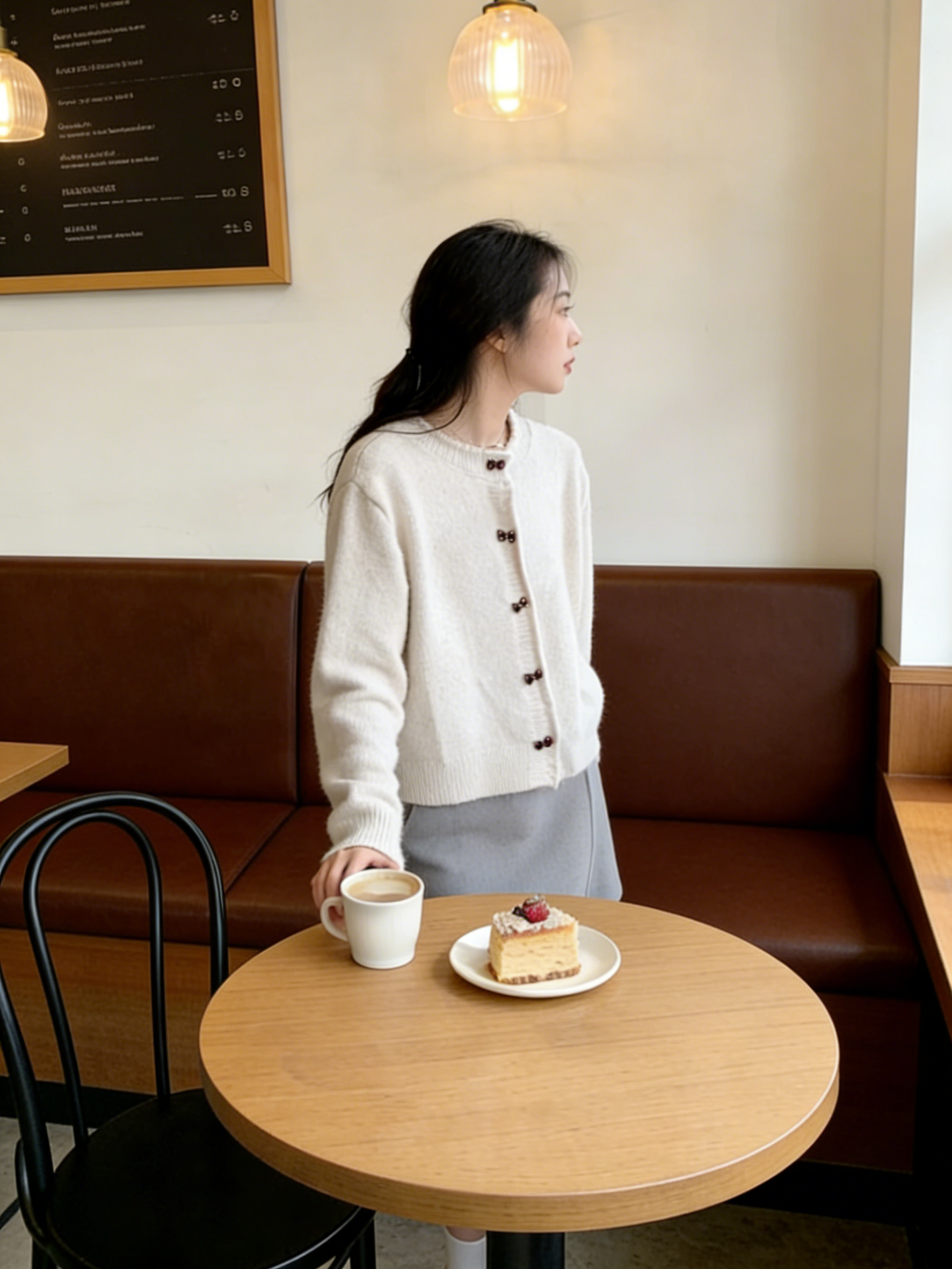 HELLO MILK TEE- 85813 純色針織衫