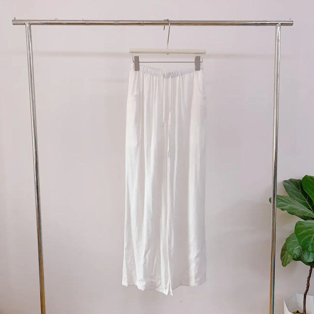 HELLO MILK TEE- 85019 麻料長褲