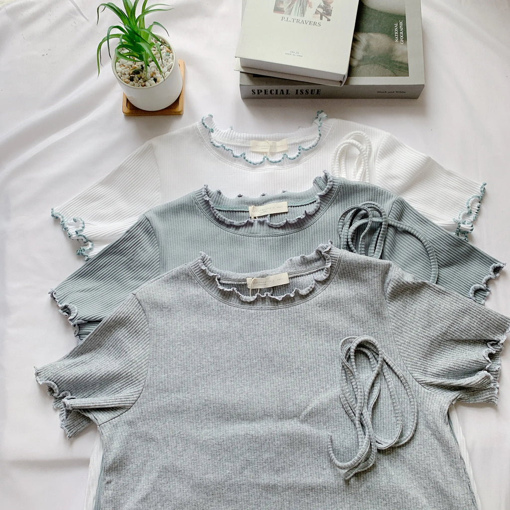 HELLO MILK TEE- 85077簡約連衣裙