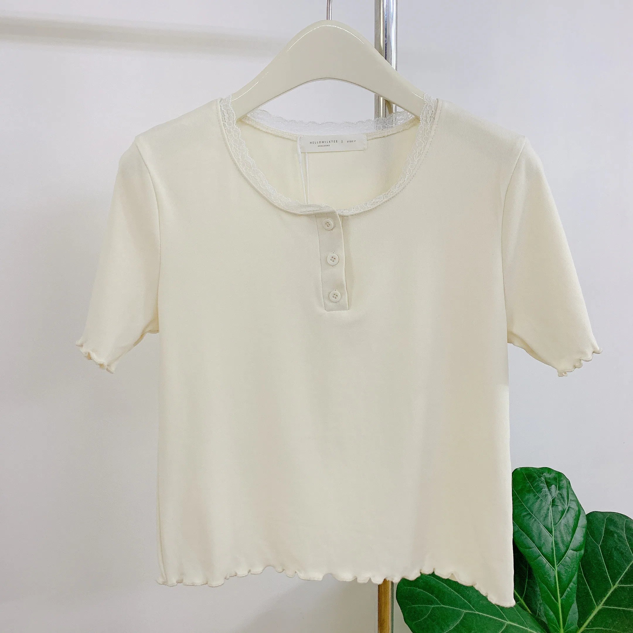 HELLO MILK TEE- 85087 簡約小衫
