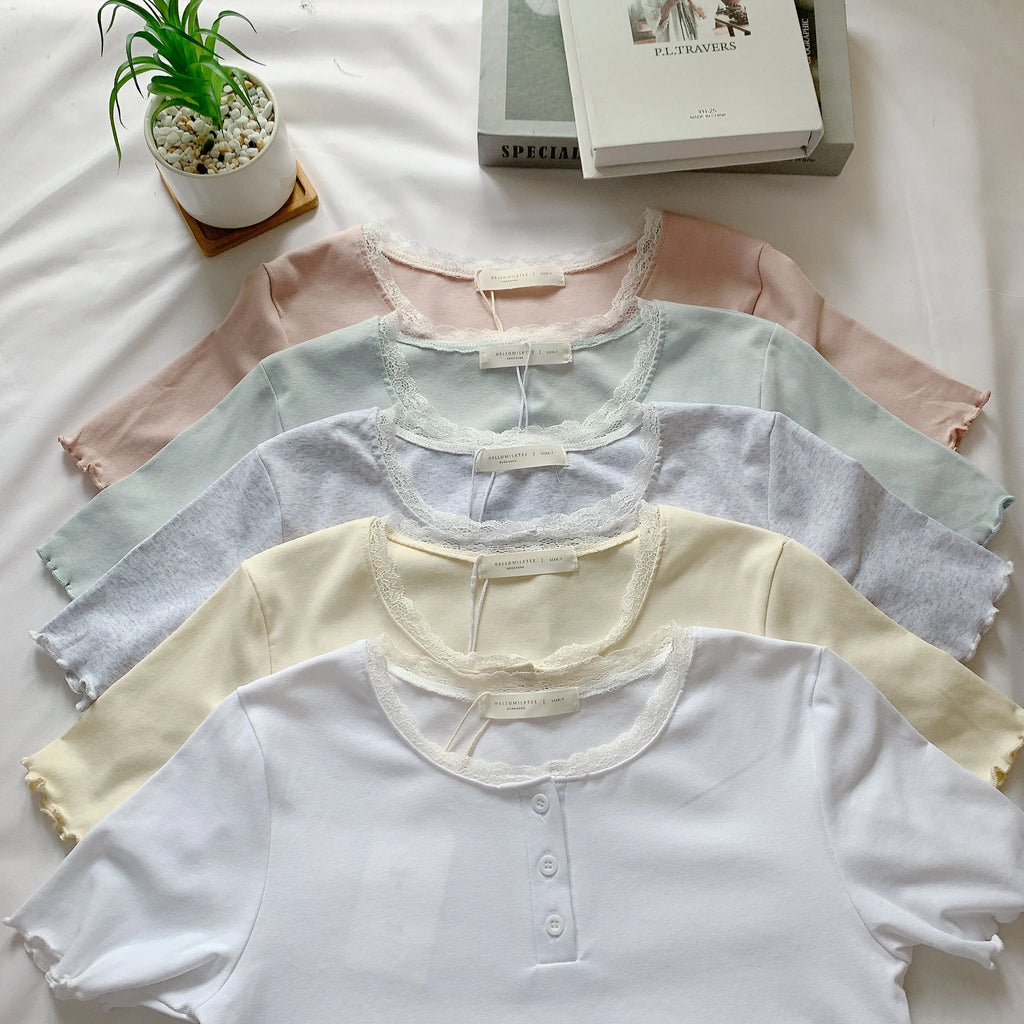 HELLO MILK TEE- 85087 簡約小衫