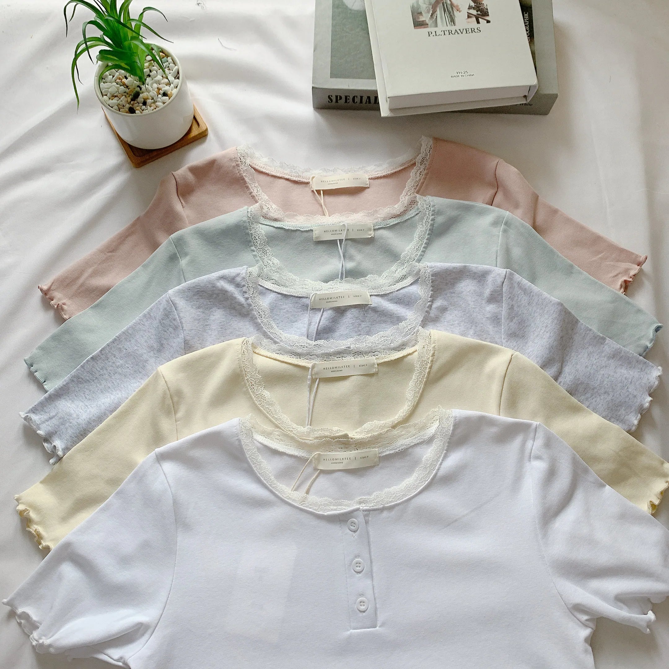 HELLO MILK TEE- 85087 簡約小衫