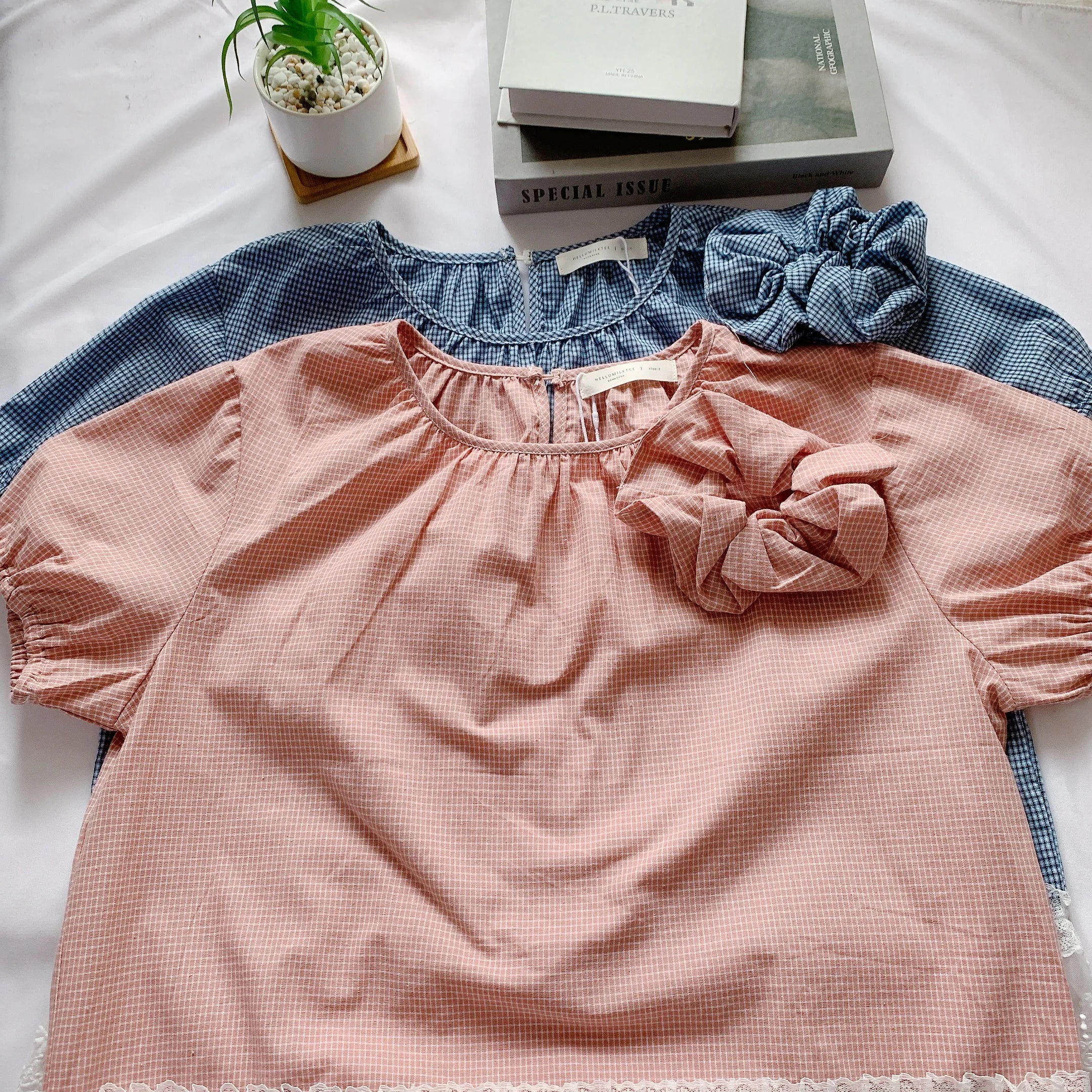 HELLO MILK TEE- 85104 格子襯衫