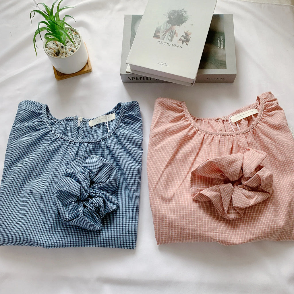 HELLO MILK TEE- 85104 格子襯衫