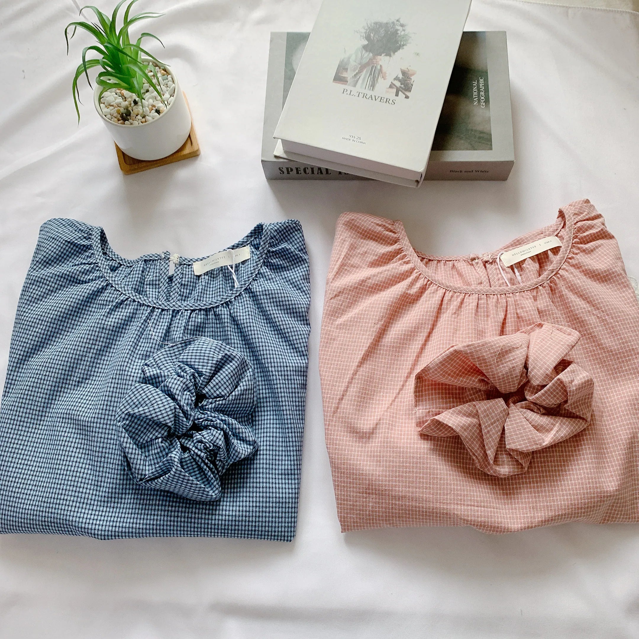 HELLO MILK TEE- 85104 格子襯衫