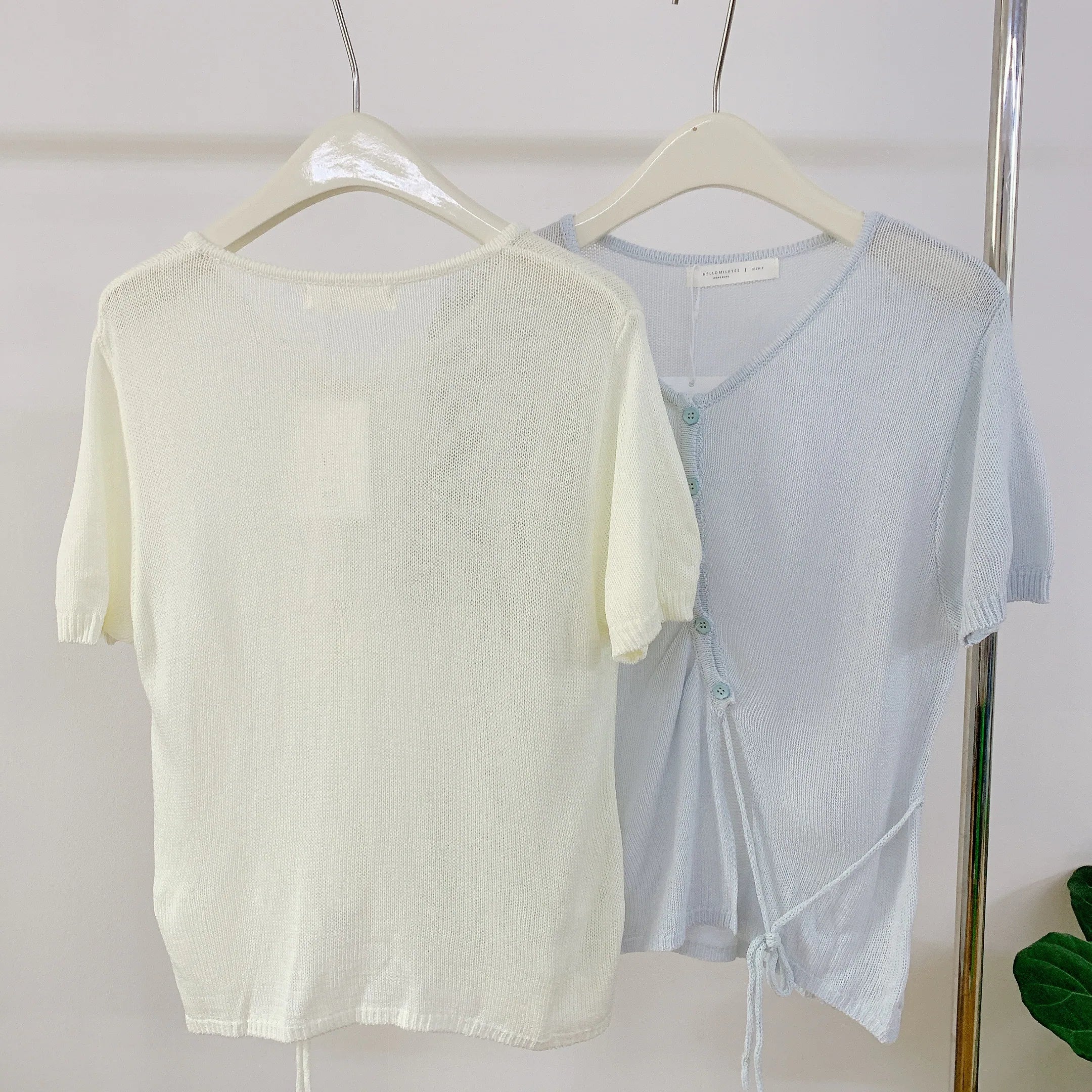 HELLO MILK TEE- 85115 側面綁繩衫