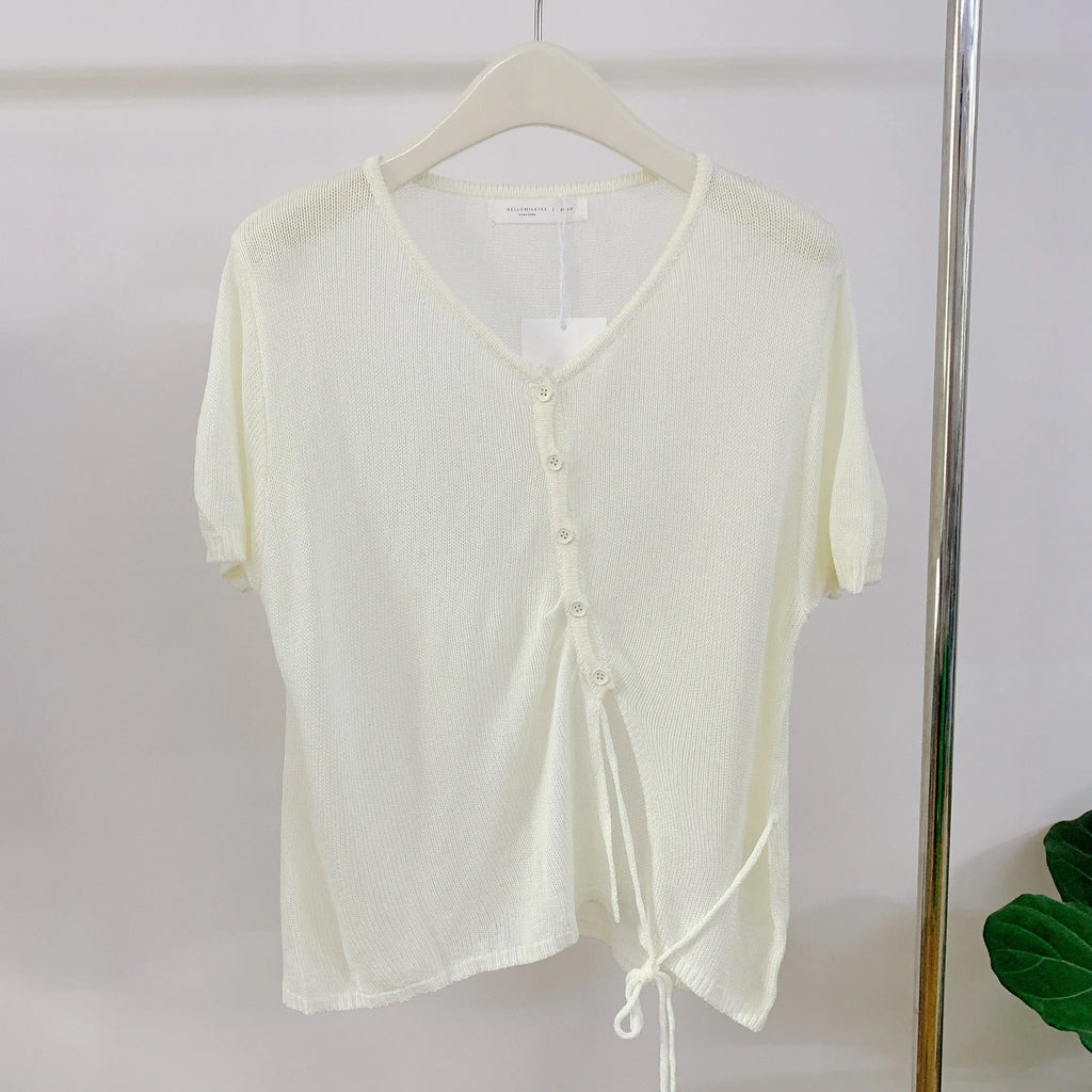 HELLO MILK TEE- 85115 側面綁繩衫