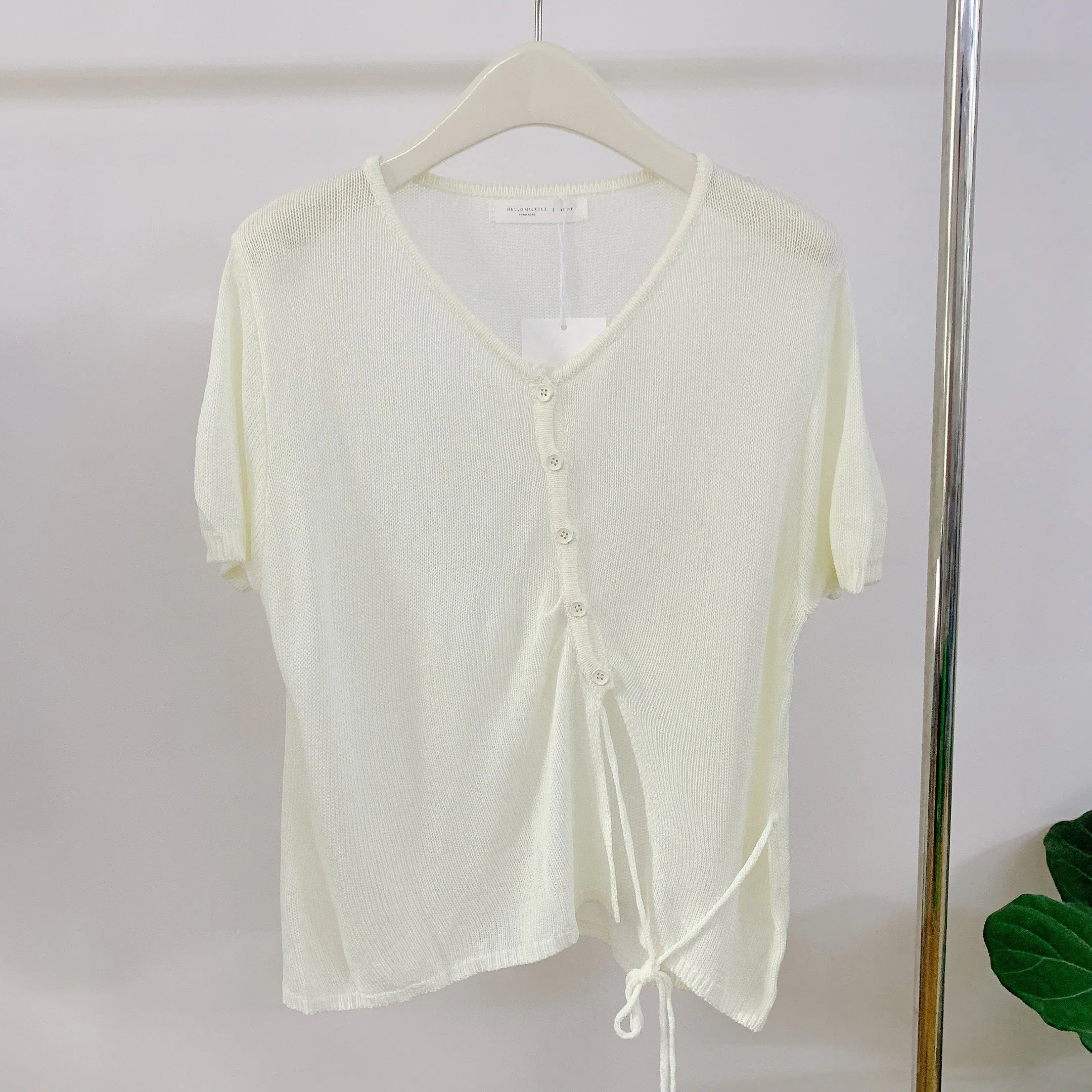 HELLO MILK TEE- 85115 側面綁繩衫