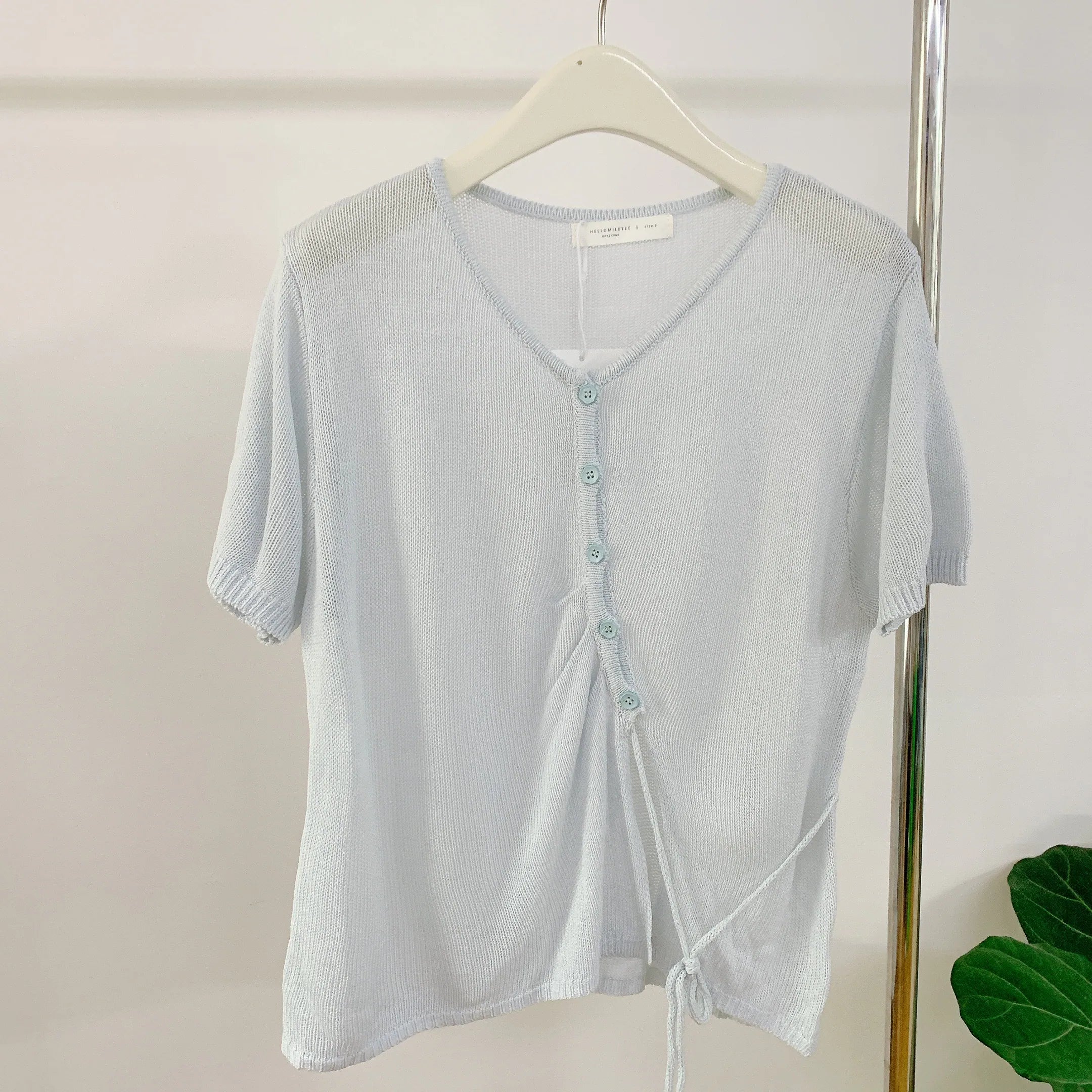 HELLO MILK TEE- 85115 側面綁繩衫