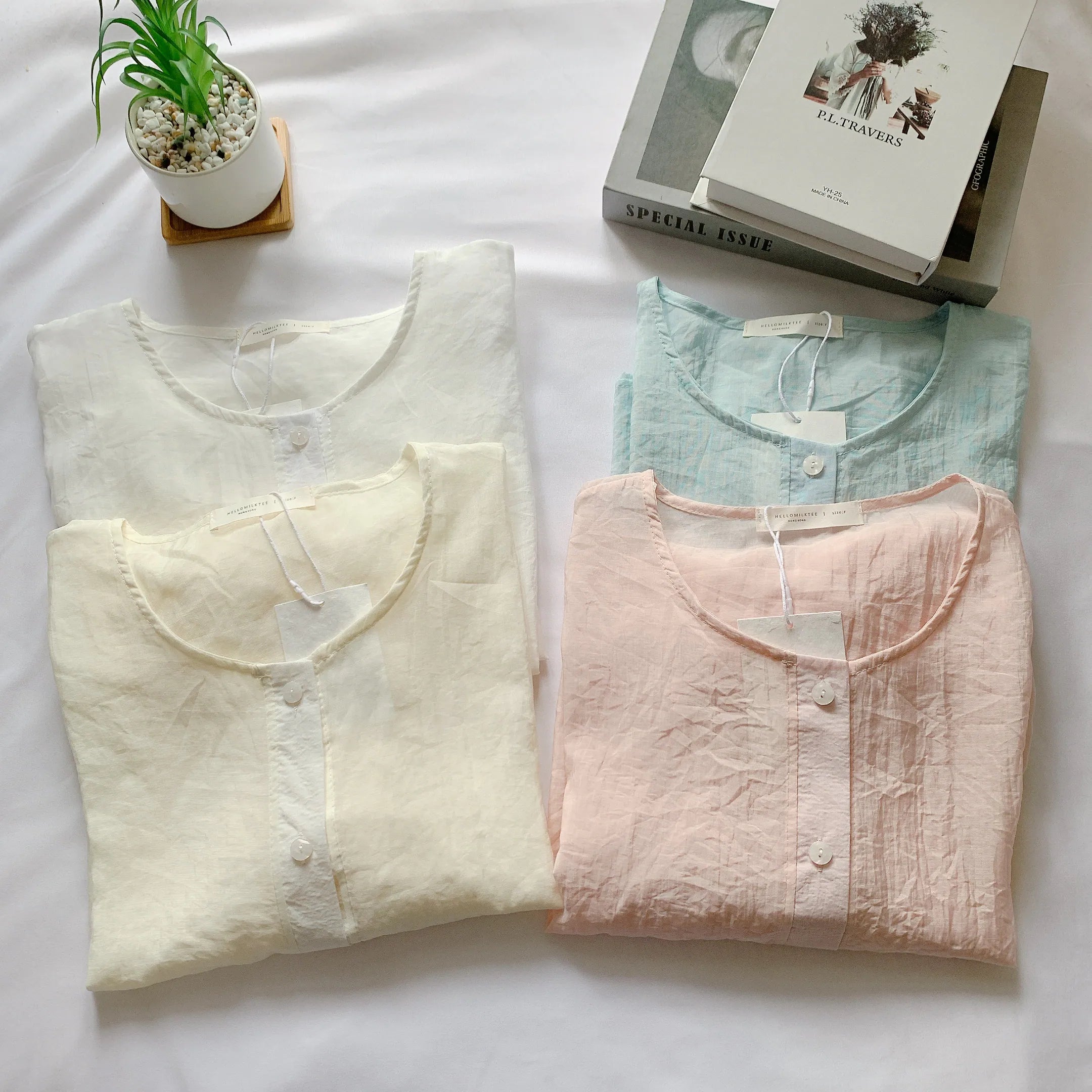 HELLO MILK TEE- 85195 圓領小衫