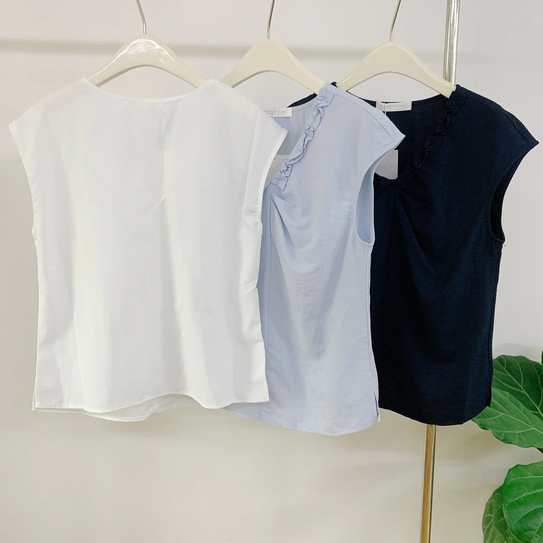 HELLO MILK TEE-85201 花邊領上衣
