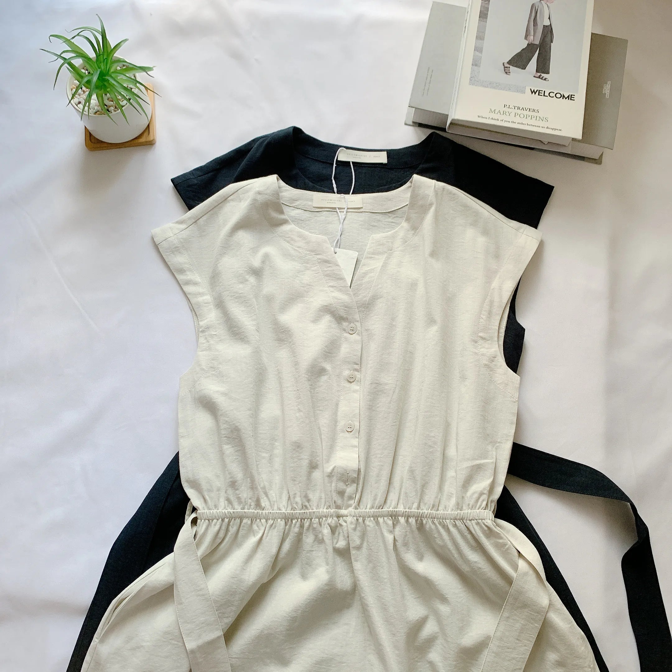 HELLO MILK TEE- 85238 無袖連衣裙