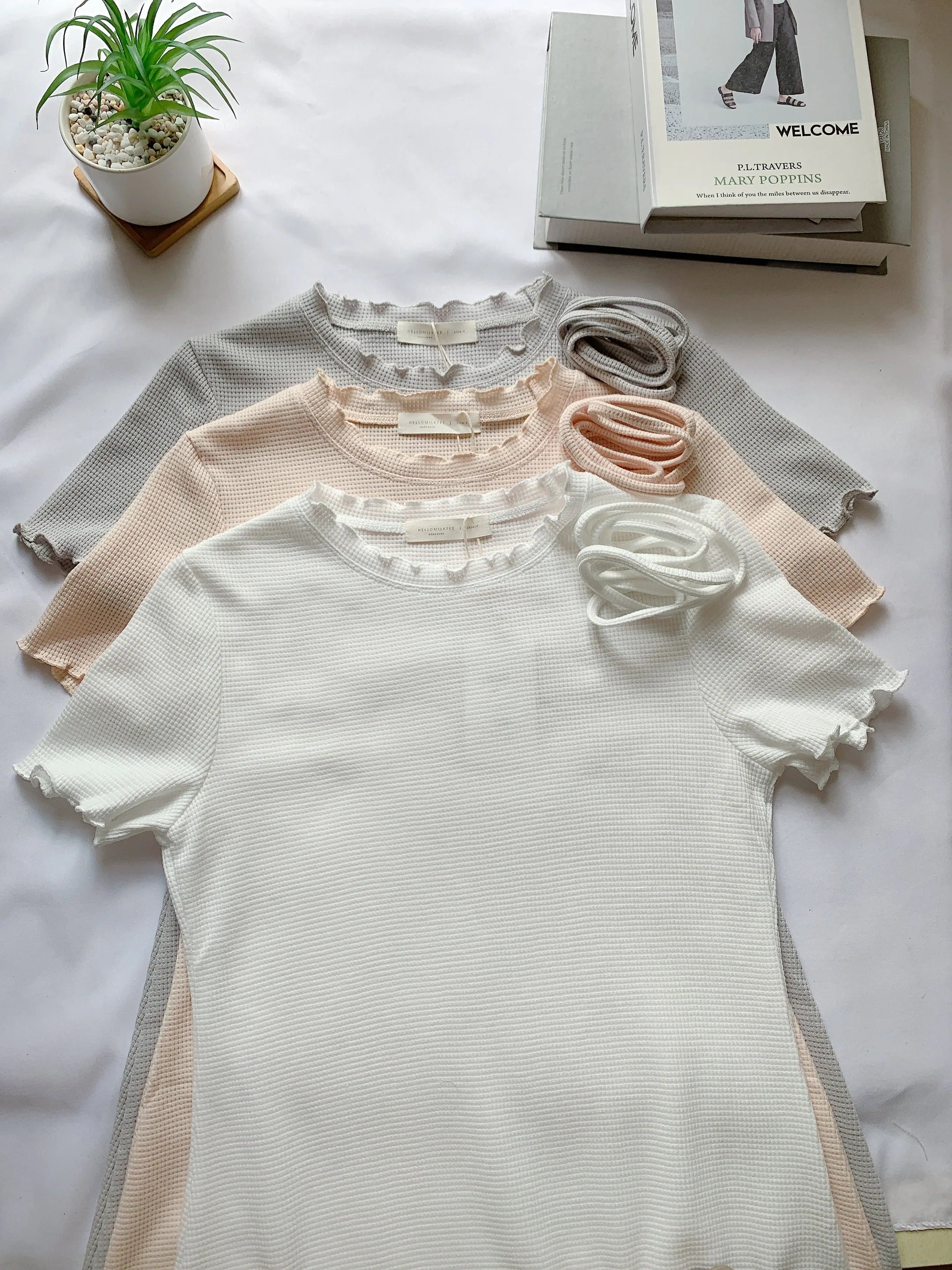 HELLO MILK TEE- 85254 簡約連衣裙