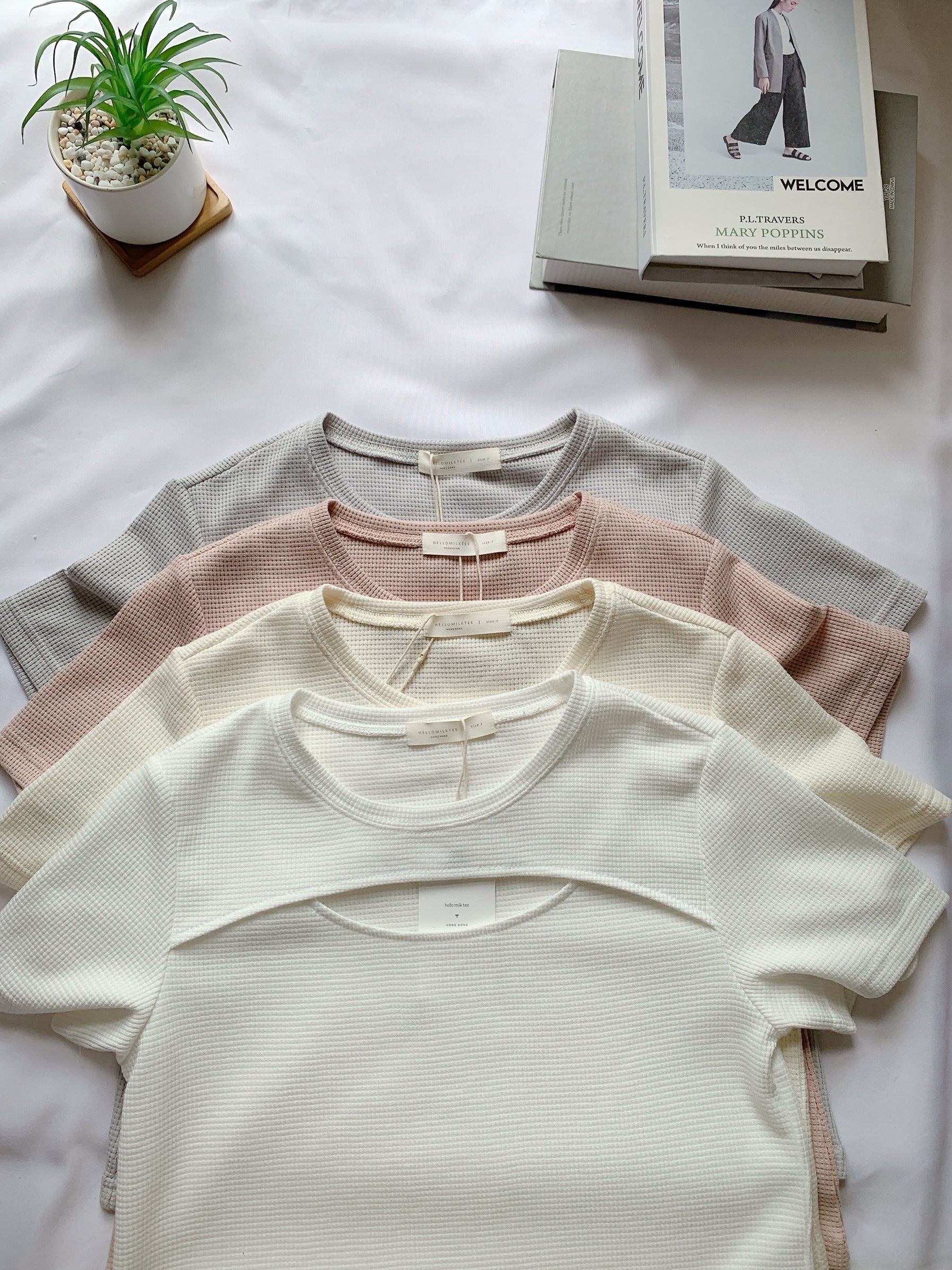 HELLO MILK TEE- 85259 簡約短袖
