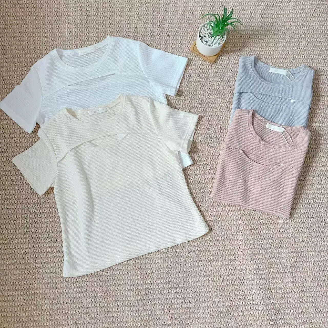 HELLO MILK TEE- 85259 簡約短袖