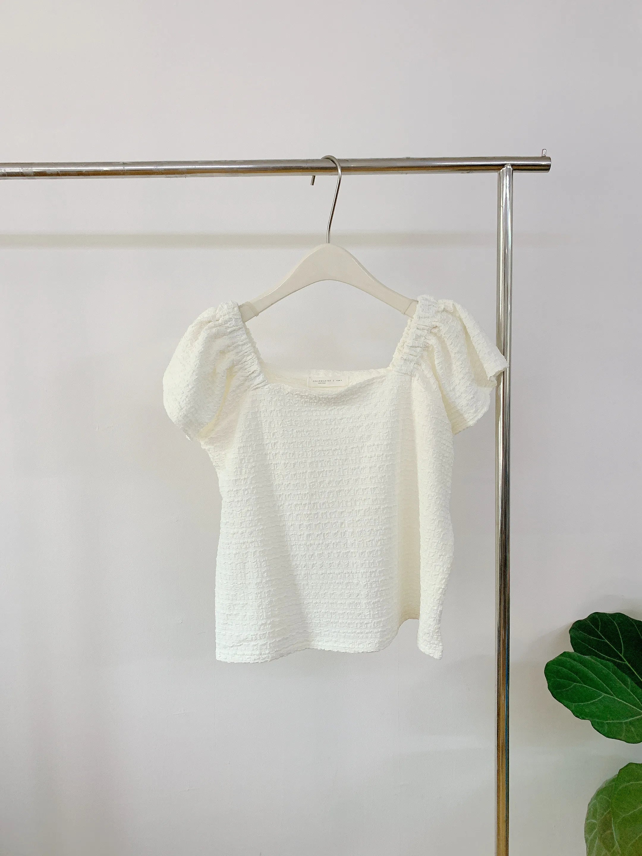 HELLO MILK TEE- 85265 方領小衫