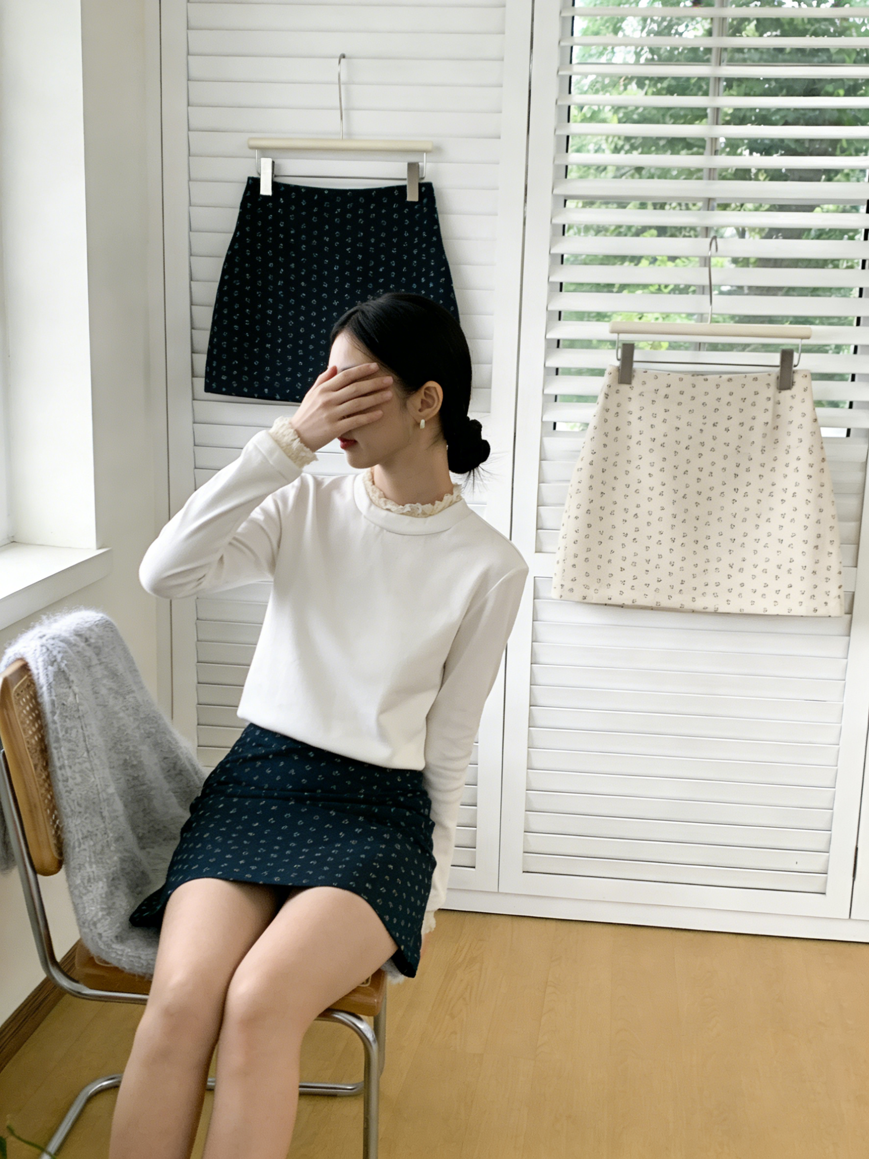 HELLO MILK TEE- 85392 甜美短裙