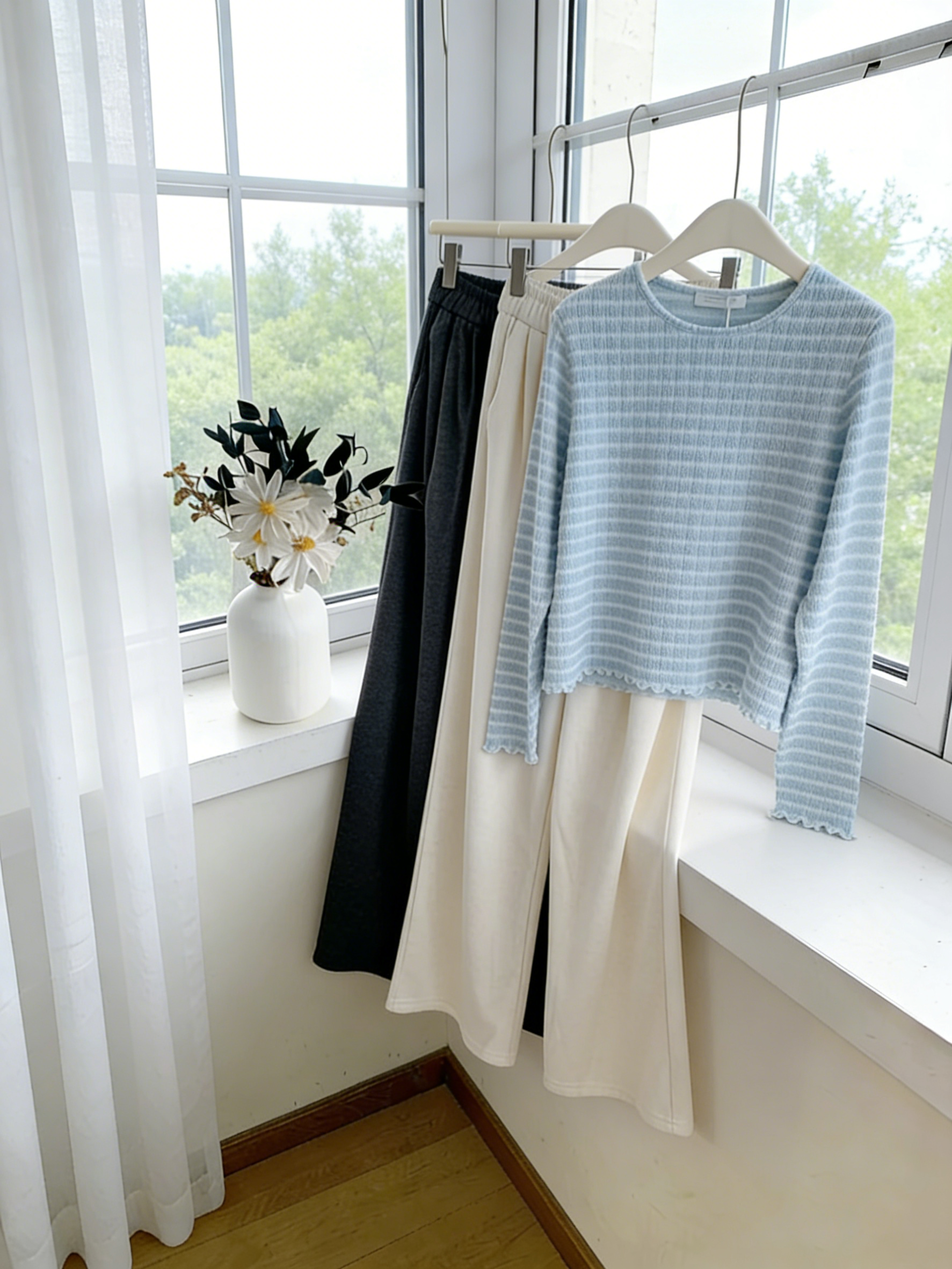 HELLO MILK TEE- 85610 闊腿褲