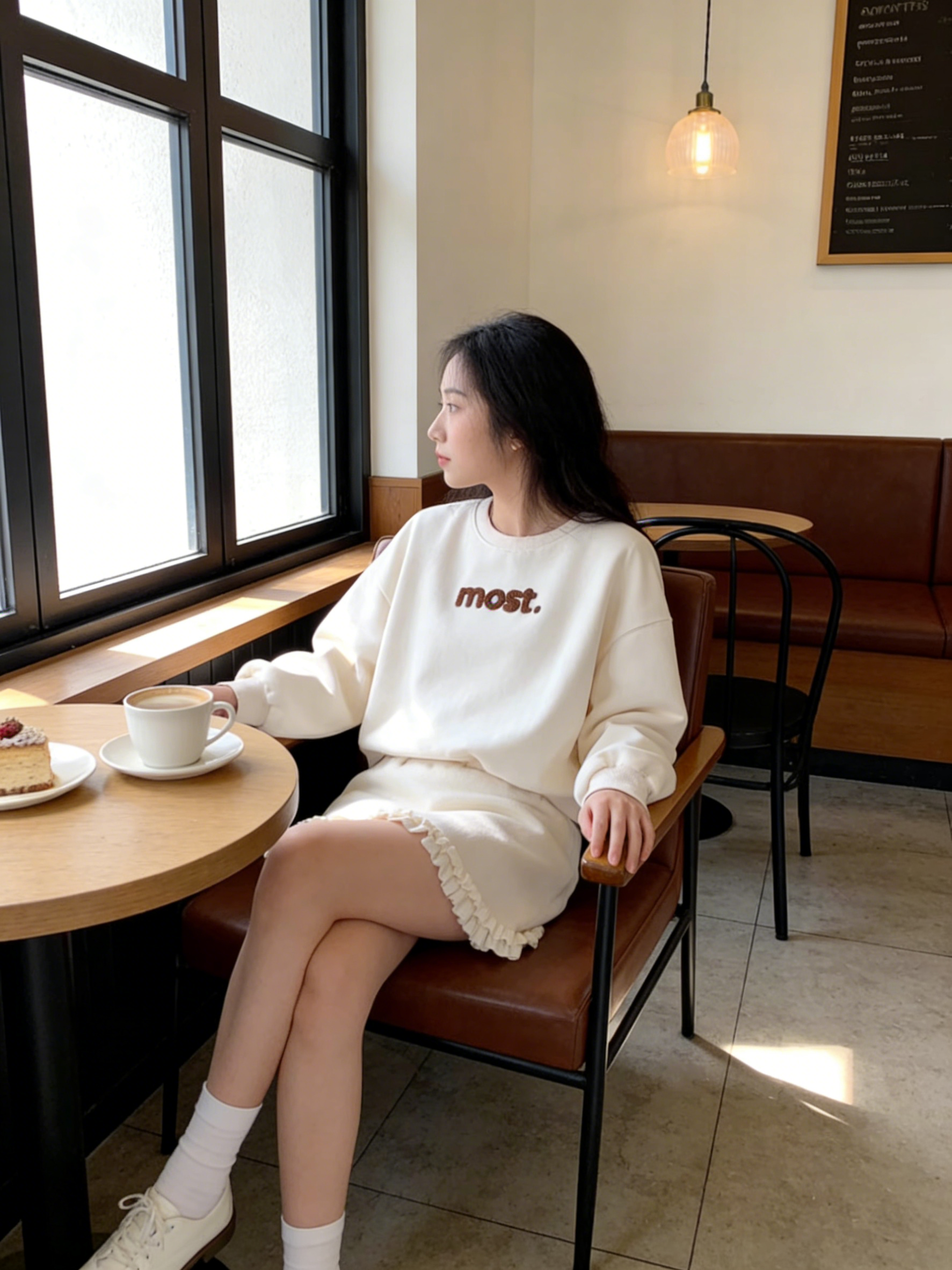 HELLO MILK TEE- 85680 毛巾繡衛衣