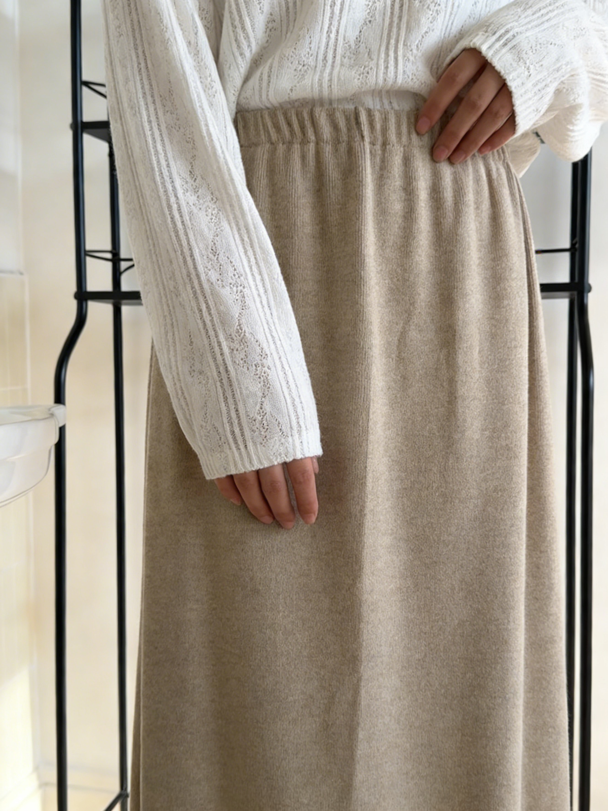 HELLO MILK TEE- 85718 純色半裙