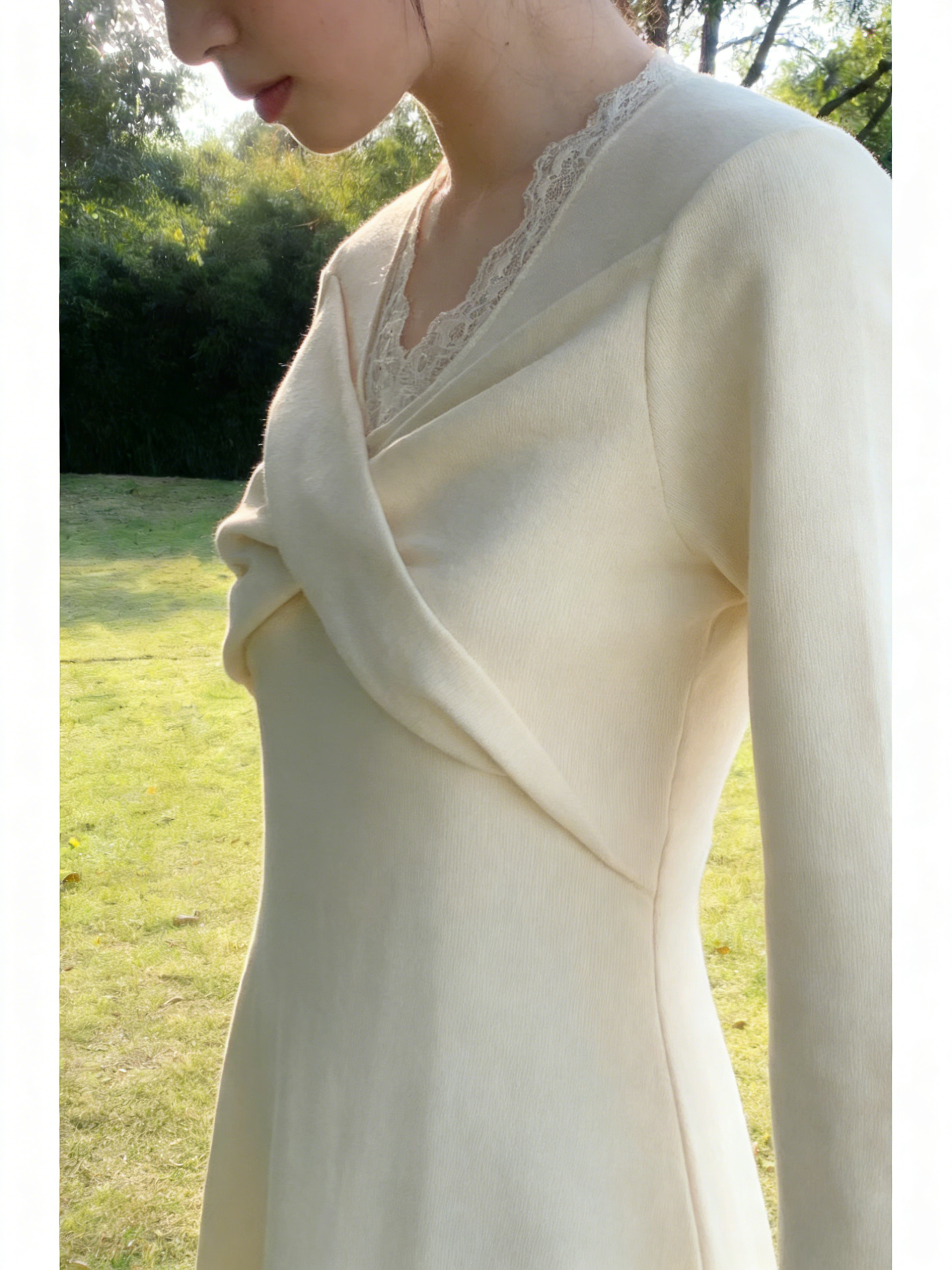 HELLO MILK TEE- 85781 蕾絲連衣裙