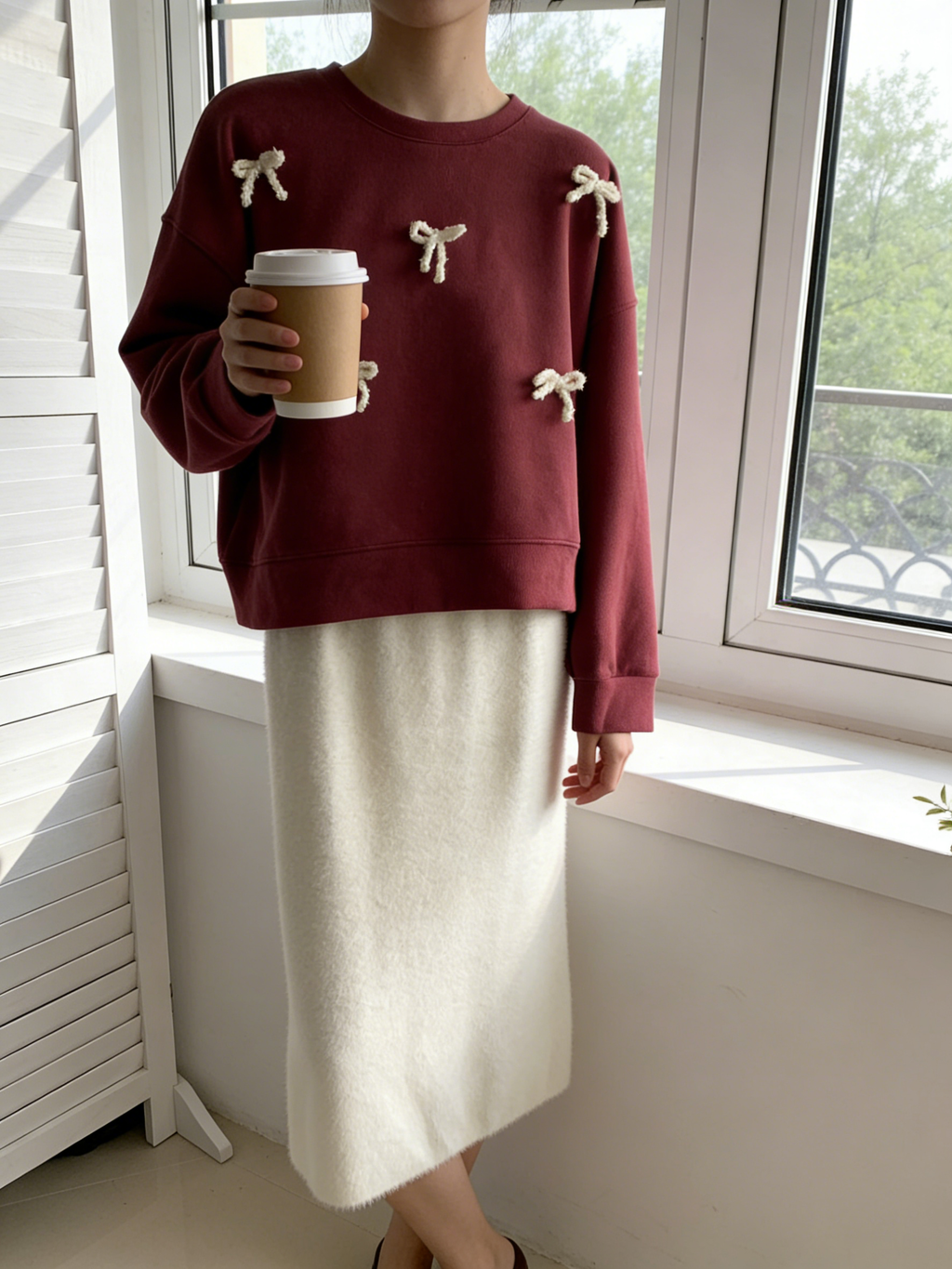 HELLO MILK TEE- 85790 針織半裙