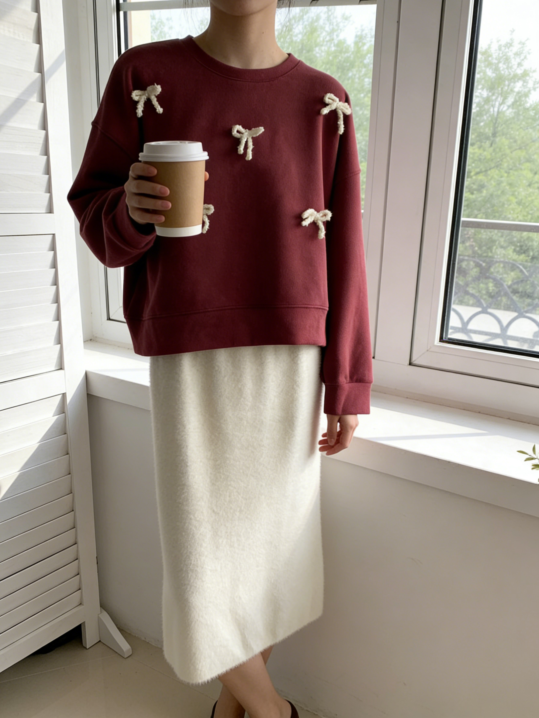 HELLO MILK TEE- 85790 針織半裙