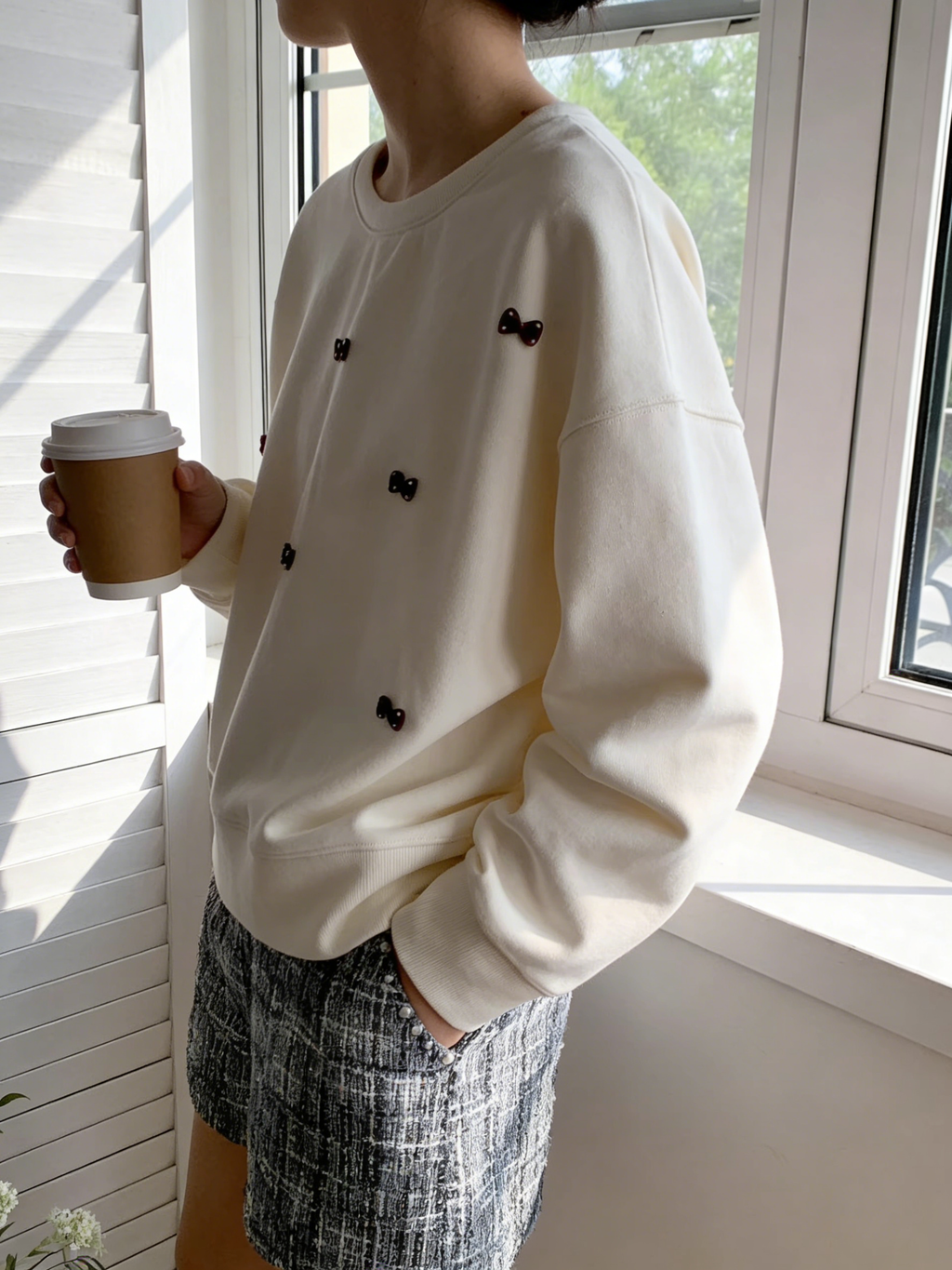 HELLO MILK TEE- 85796 百搭短褲