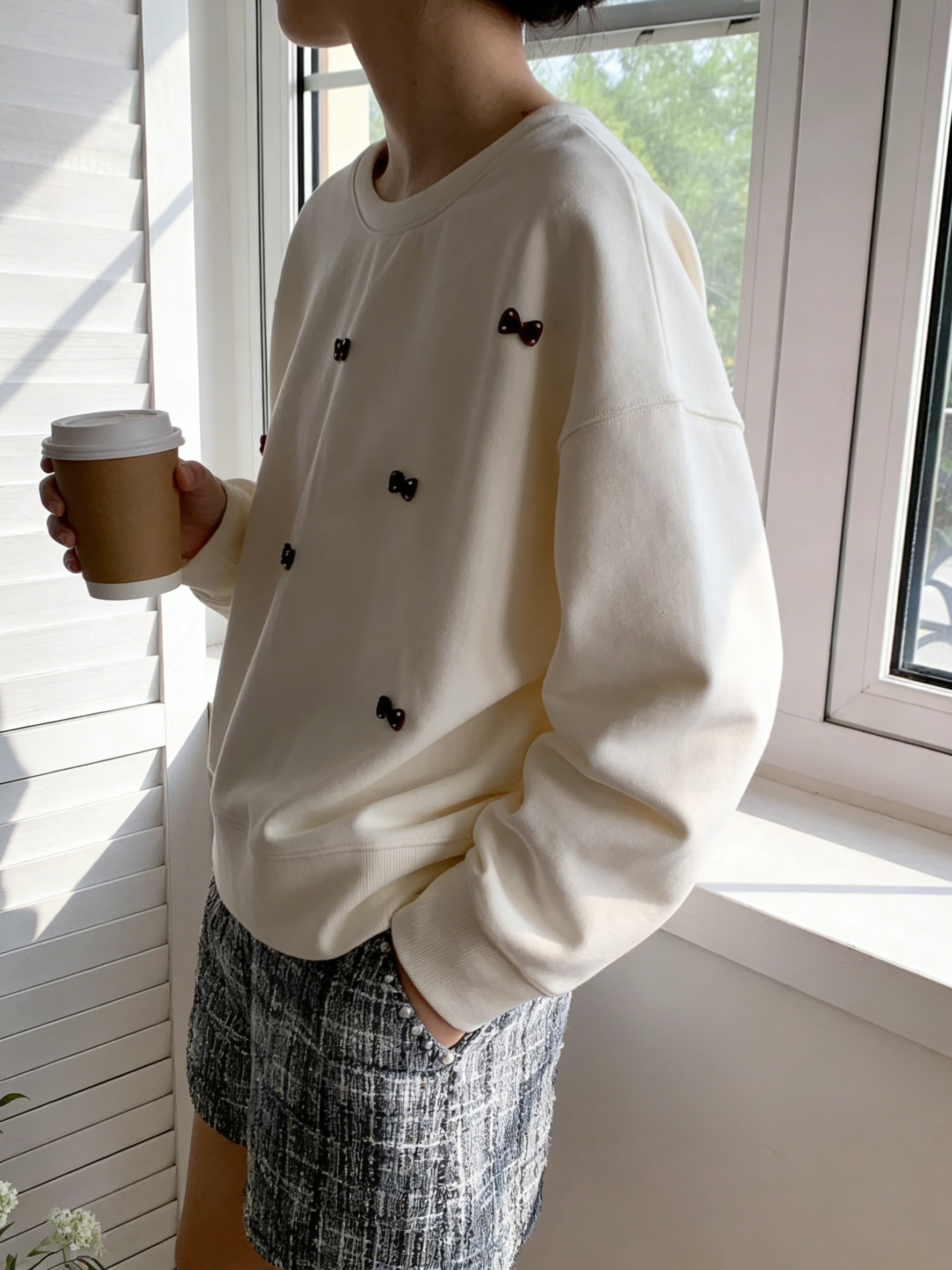 HELLO MILK TEE- 85796 百搭短褲