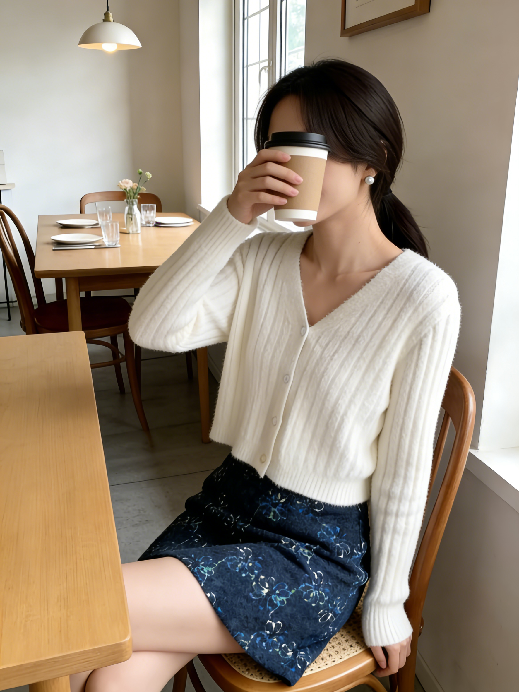 HELLO MILK TEE- 85802 質感短裙